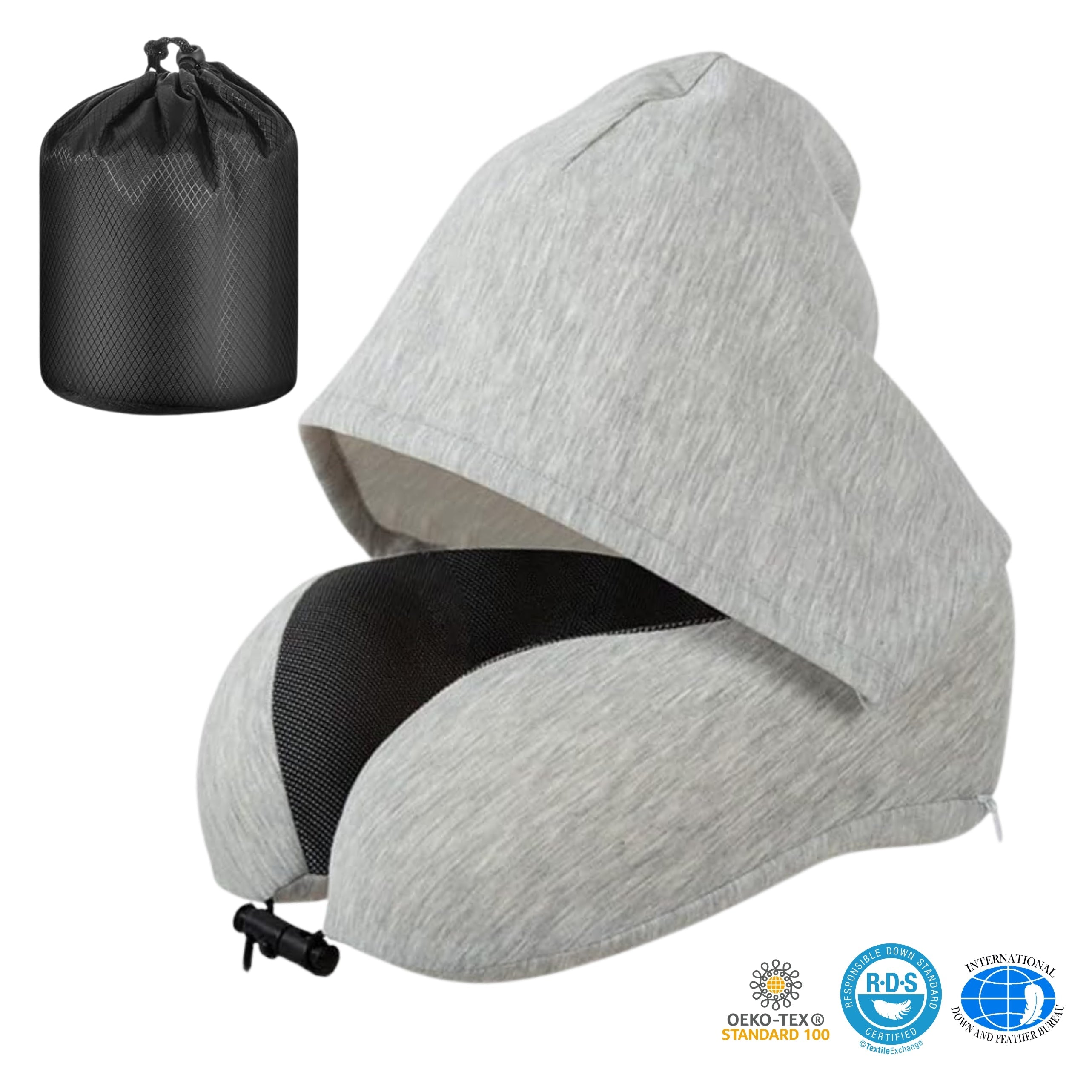 Loft & Aura™ Hooded U-Shaped Travel Pillow