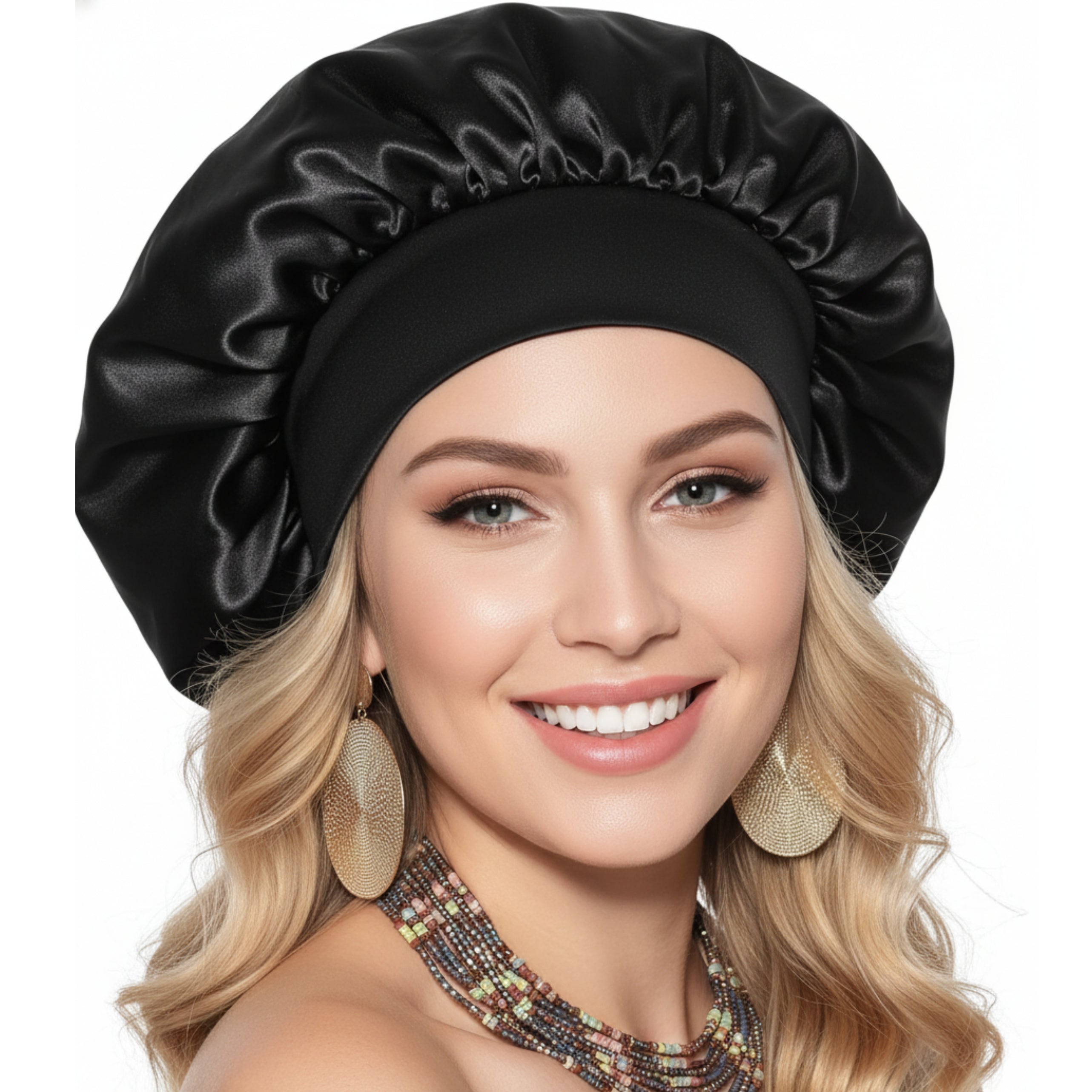 Loft & Aura™ Satin Wide-Brim Shower Cap
