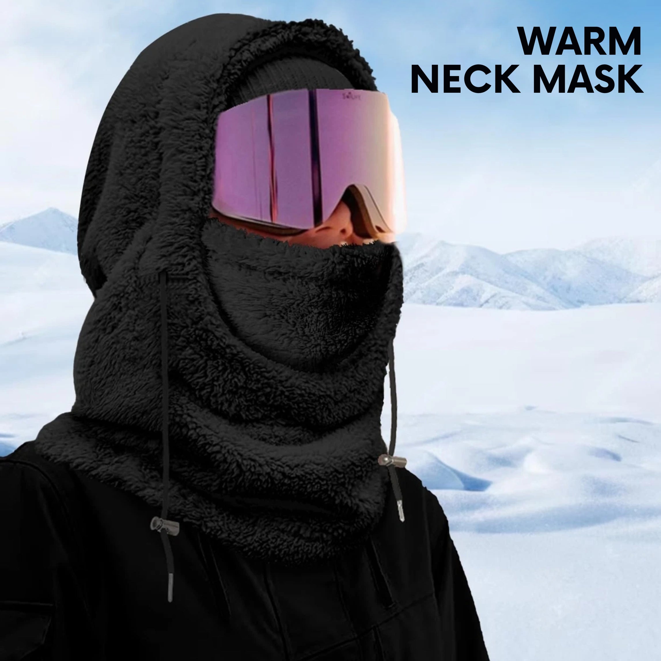 Loft & Aura™ Winter Fleece-lined Hooded Beanie Scarf Travel