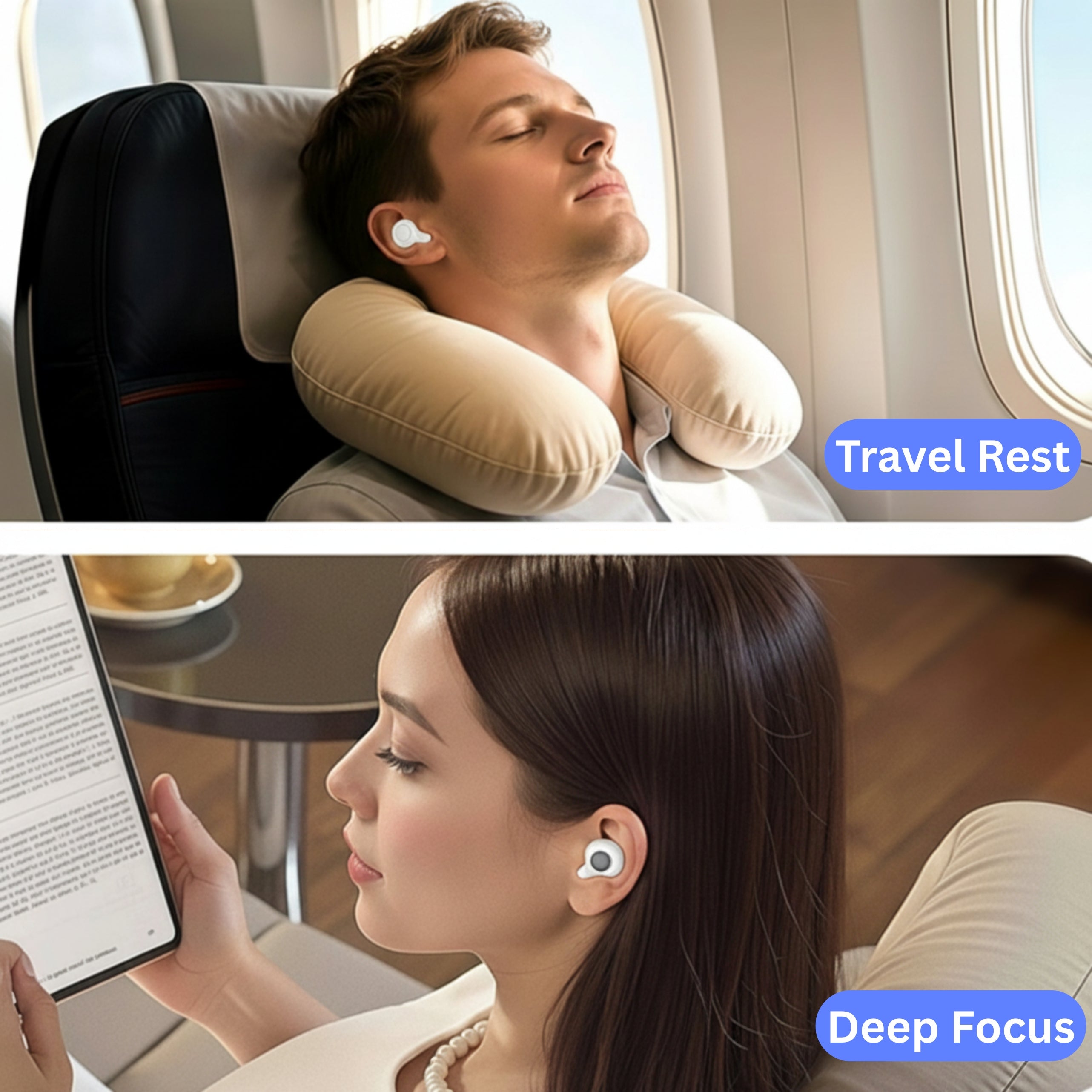 Loft & Aura™ Silicone Earplugs Set – Noise Reduction & Waterproof