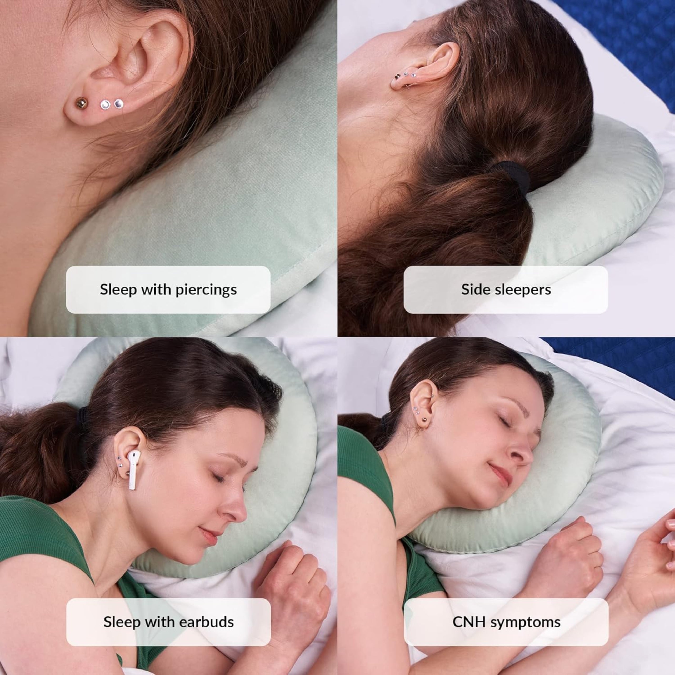 Loft & Aura™ Cotton Adjustable Ear Pillow - Square Shape