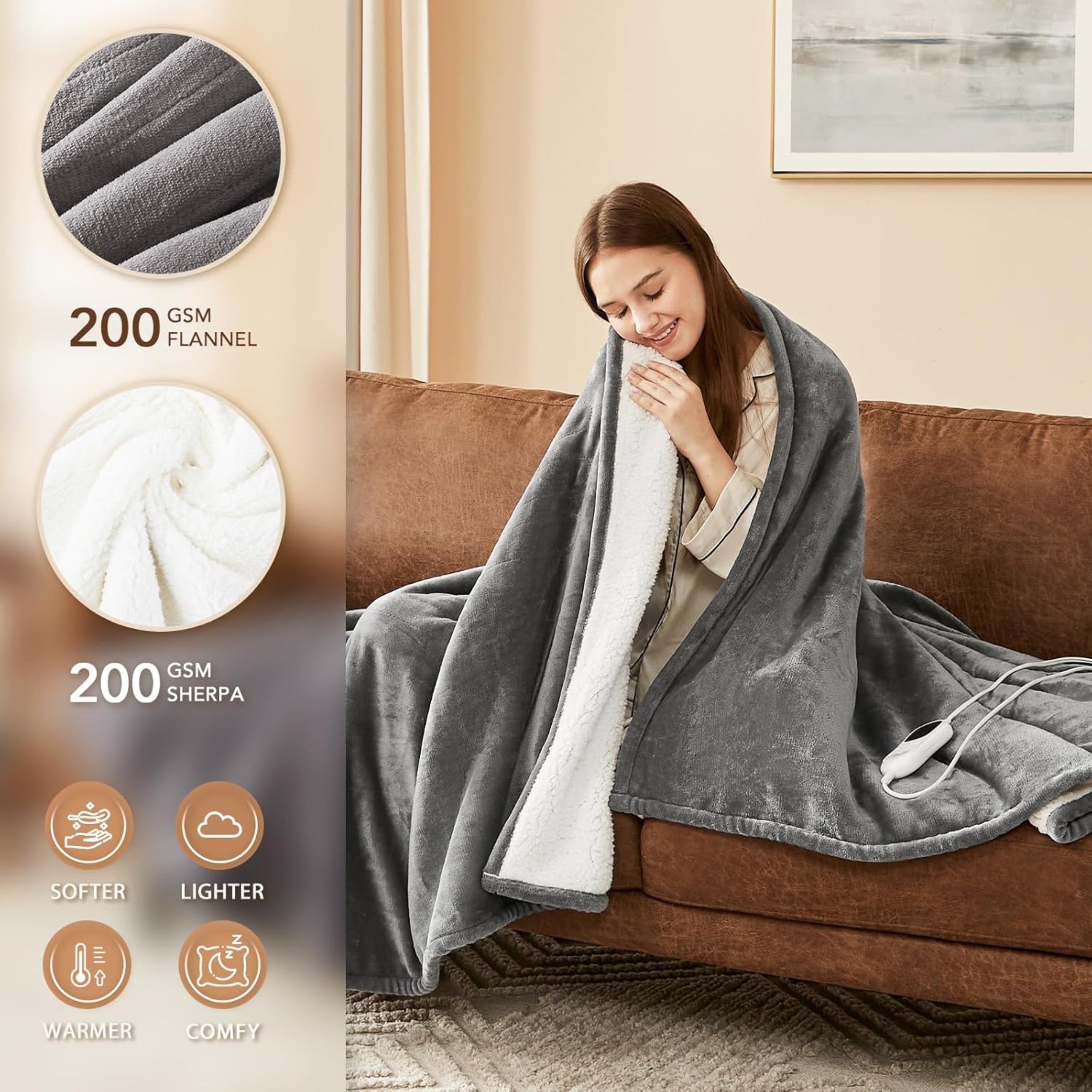 Loft & Aura™ Heated Blanket