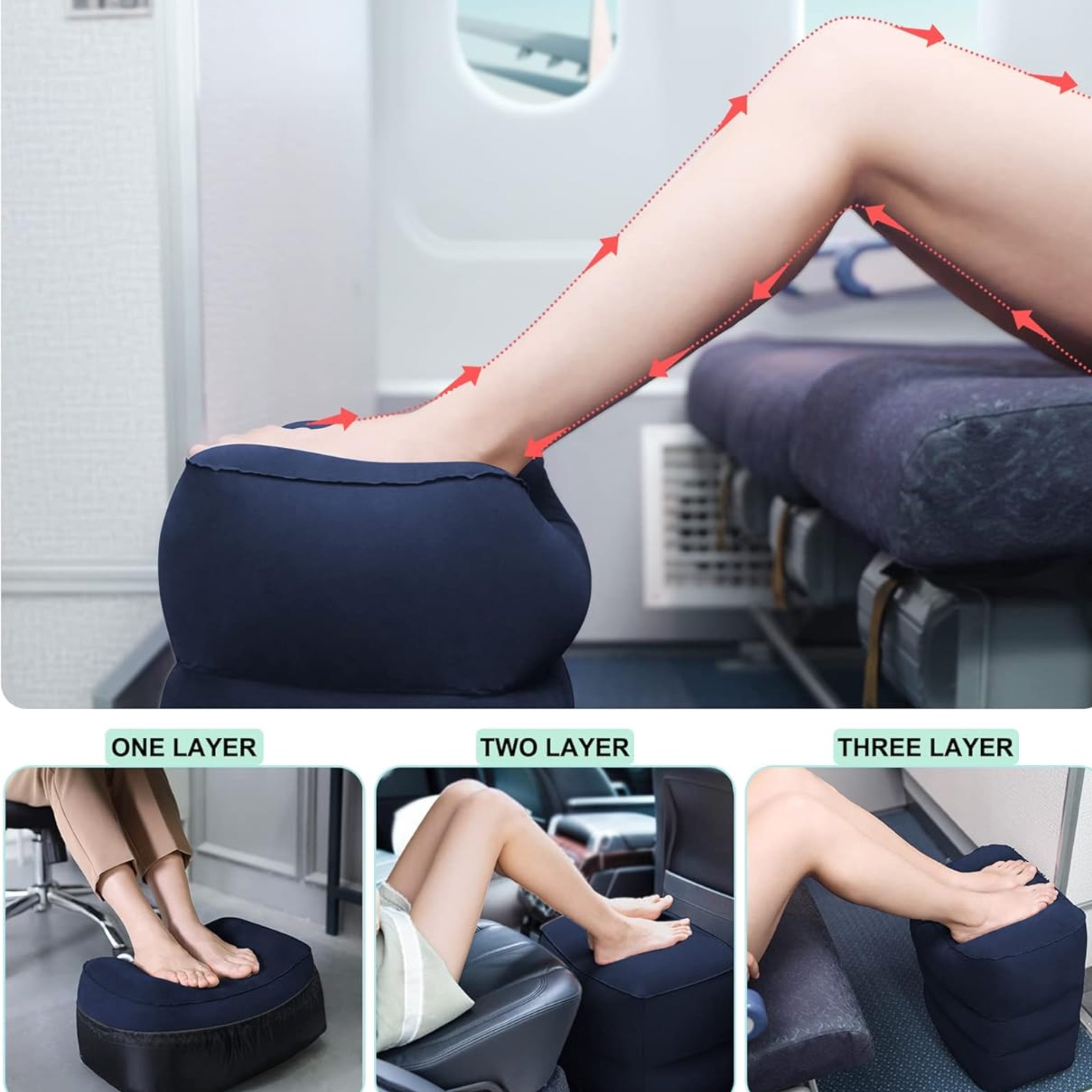 Loft & Aura™ Inflatable Foot Rest Pillow