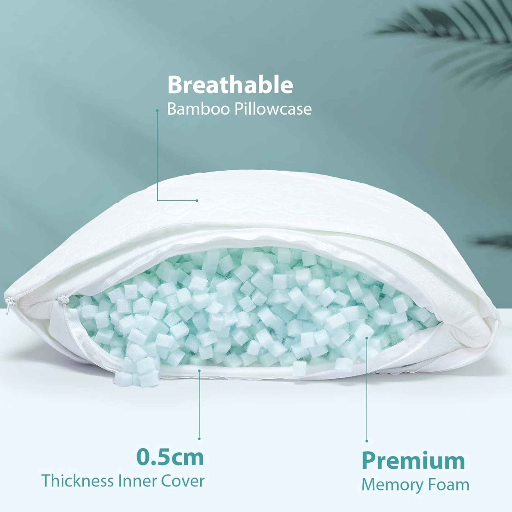 Loft & Aura™ Memory Foam Zero-Pressure Side Sleep Pillow