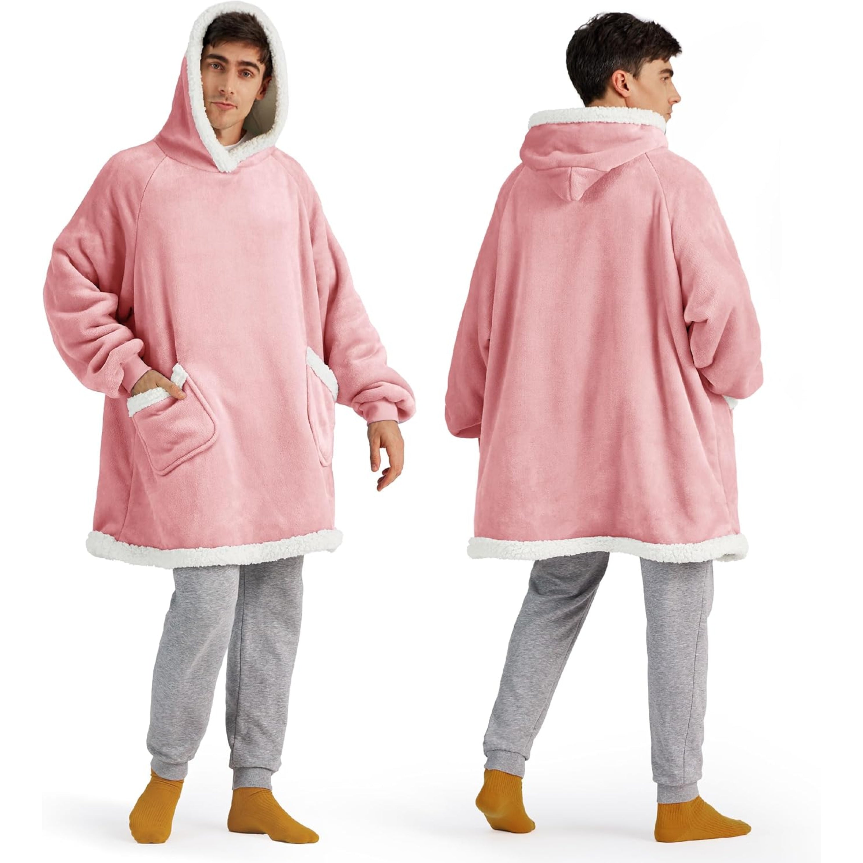 Loft & Aura™ Oversized Flannel Hoodie Blanket