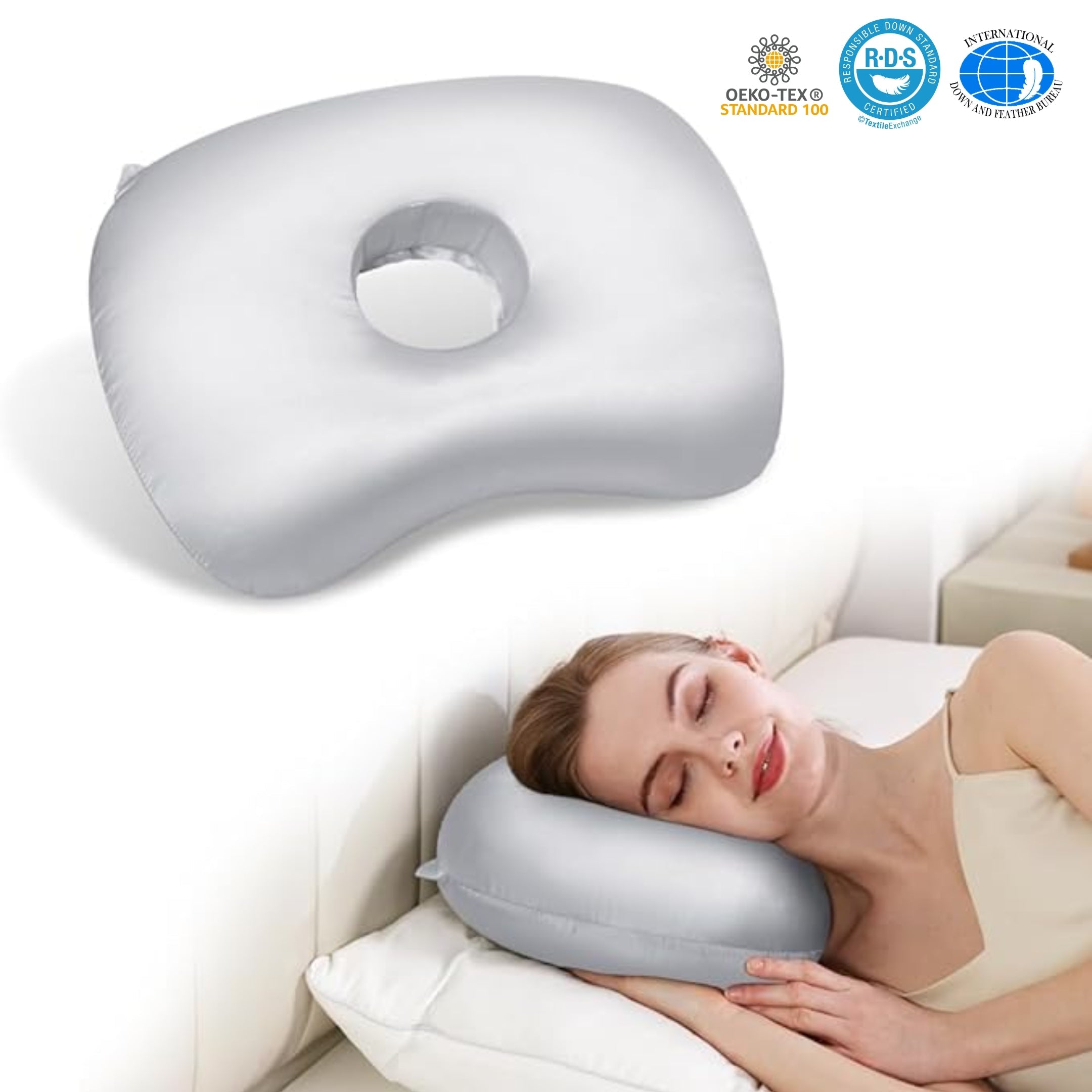 Loft & Aura™ Adjustable Ear Support Pillow