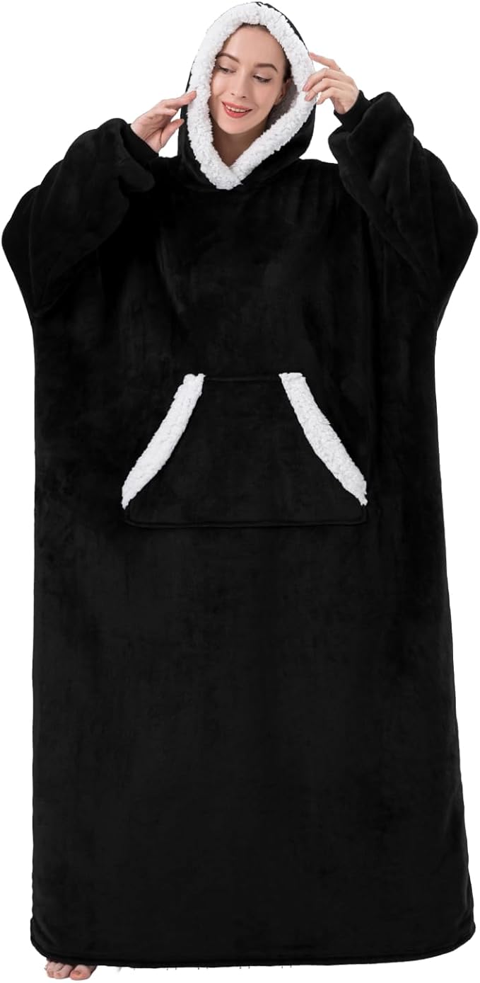 Loft & Aura™ Oversized Flannel Hoodie Blanket