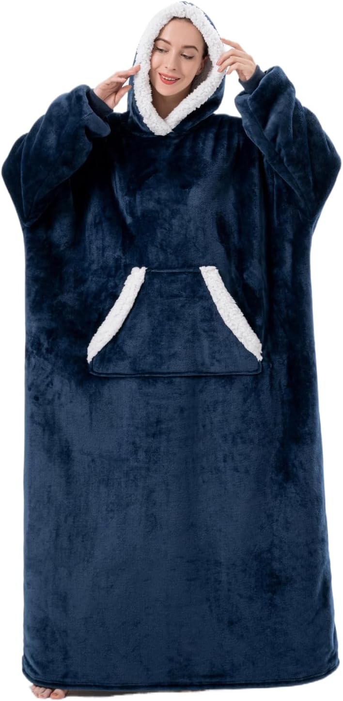 Loft & Aura™ Oversized Flannel Hoodie Blanket