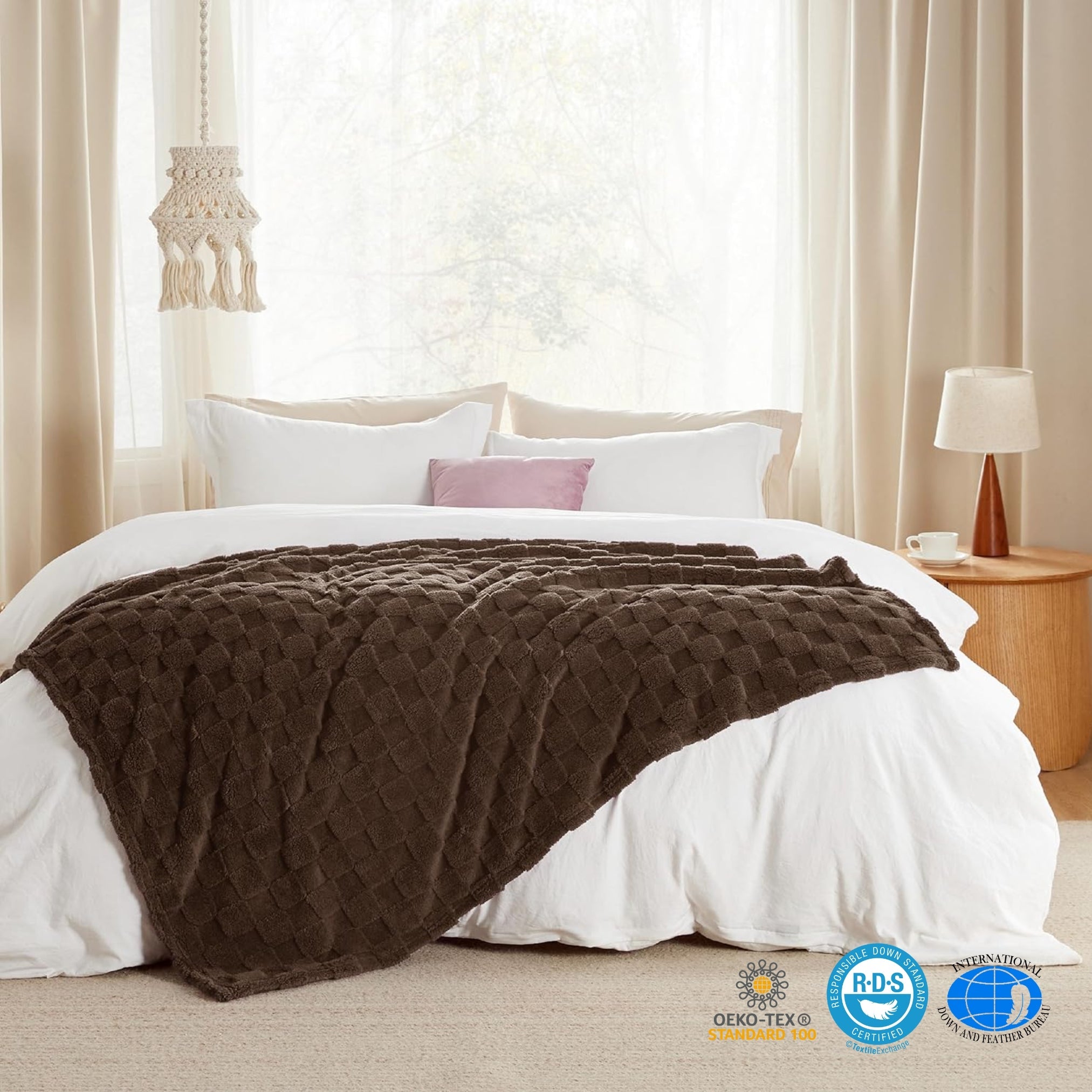 Loft & Aura™ Cozy Checkered Fleece Throw Blanket