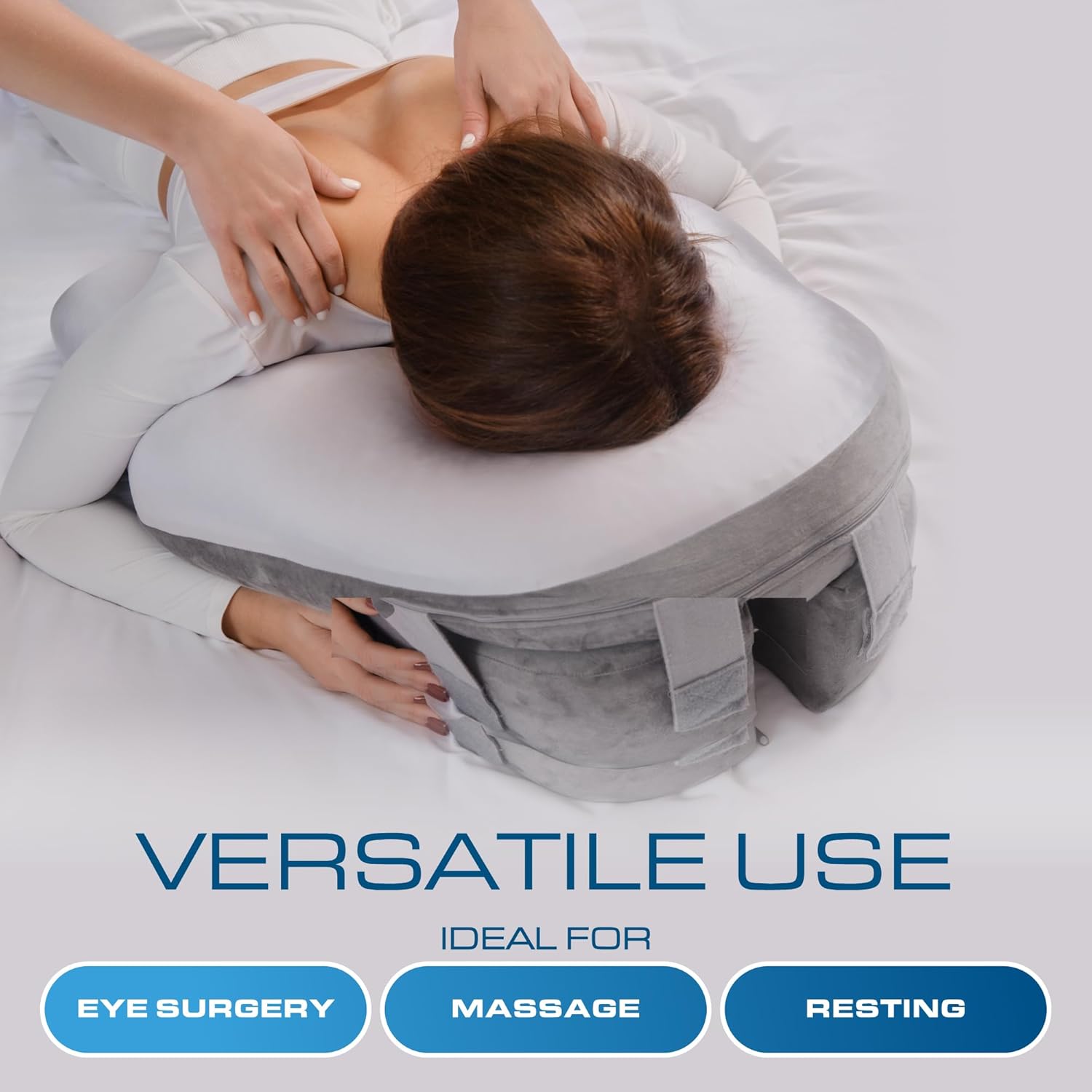 Loft & Aura™ Face Down Pillow for Comfort with Warm & Cool Sides