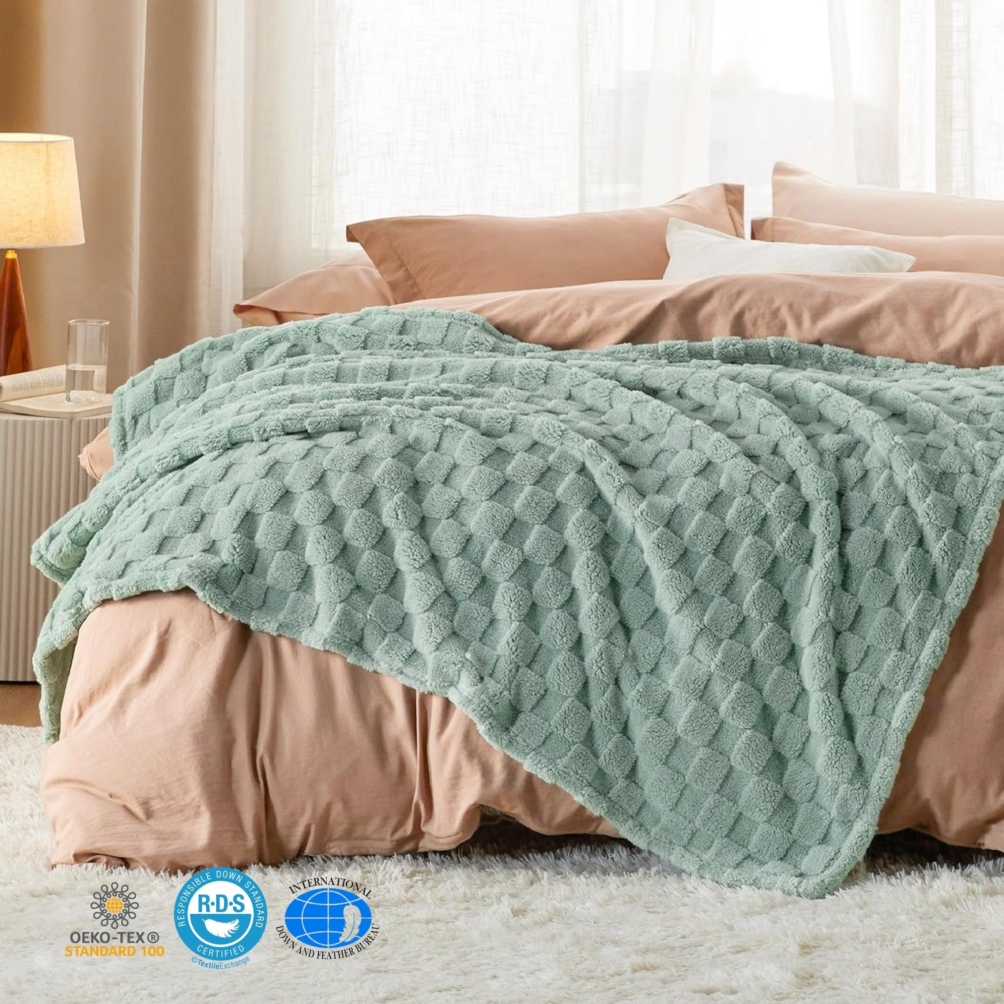 Loft & Aura™ Cozy Checkered Fleece Throw Blanket