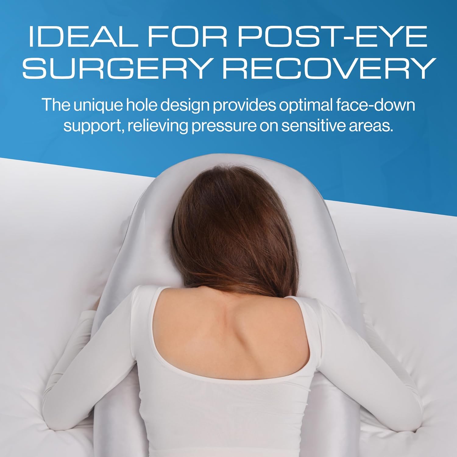 Loft & Aura™ Face Down Pillow for Comfort with Warm & Cool Sides