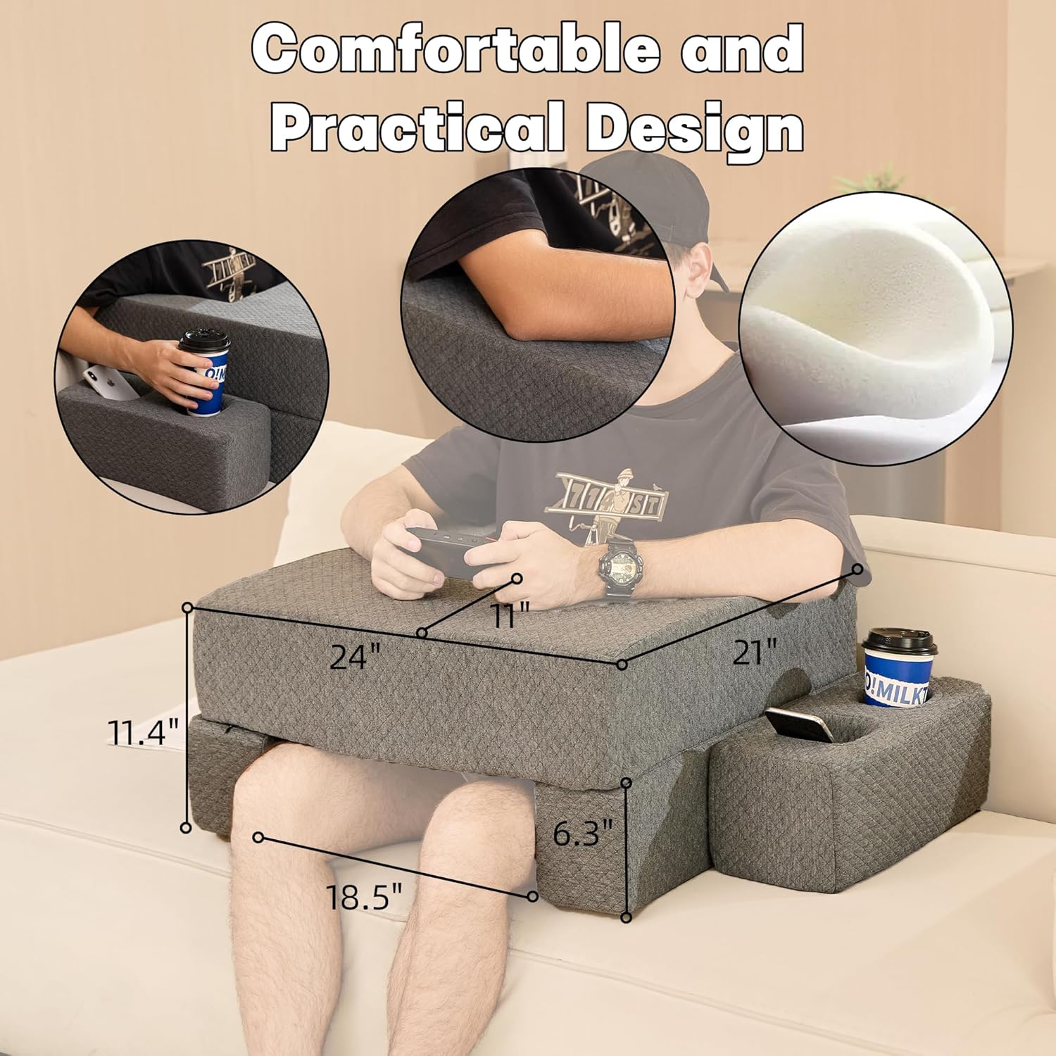 Loft & Aura™ Reading Pillow Lap Desk