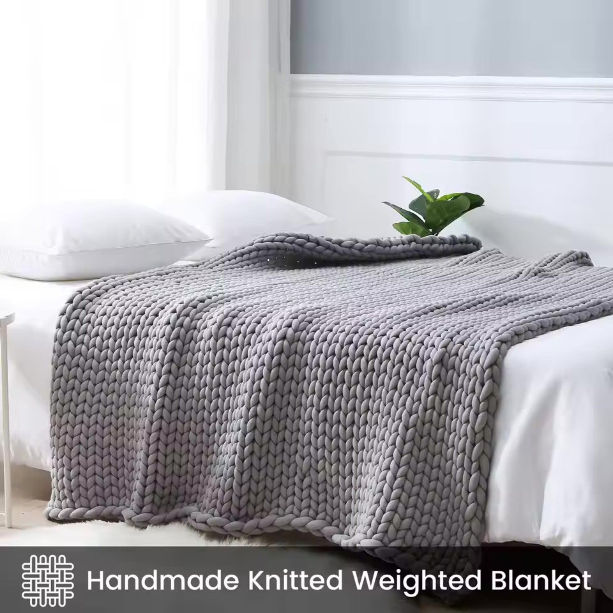 Loft & Aura™ Handmade Minimalist Chunky Knitted Weighted Blanket