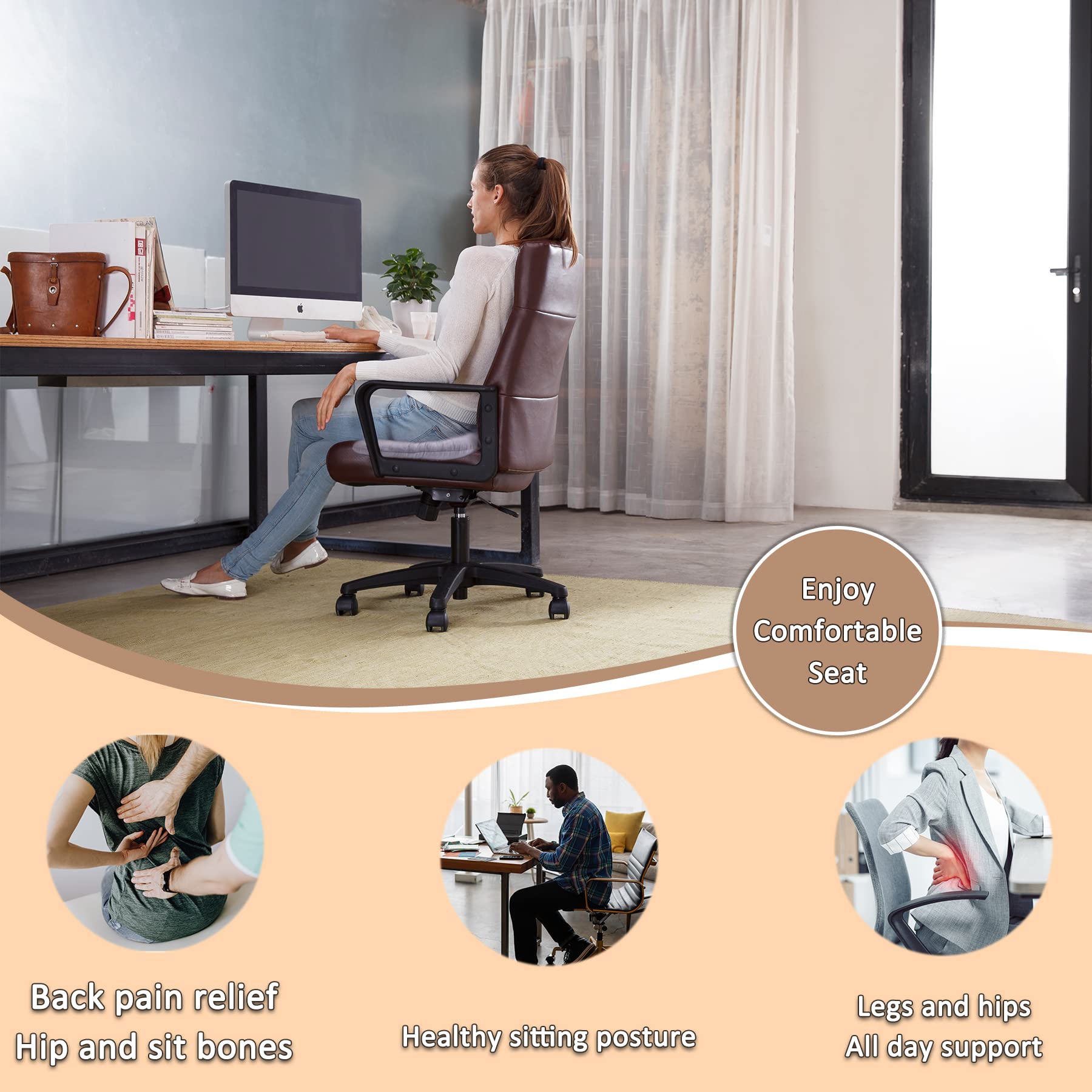 Loft & Aura™ Ergonomic Donut Cushion