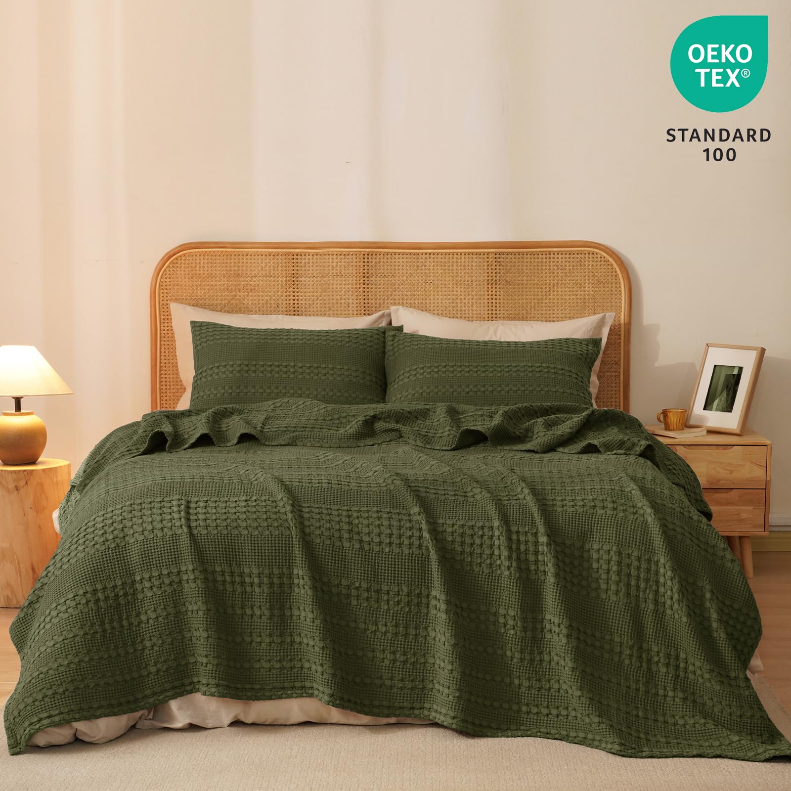 Loft & Aura™ Cotton Waffle Weave Summer Blanket