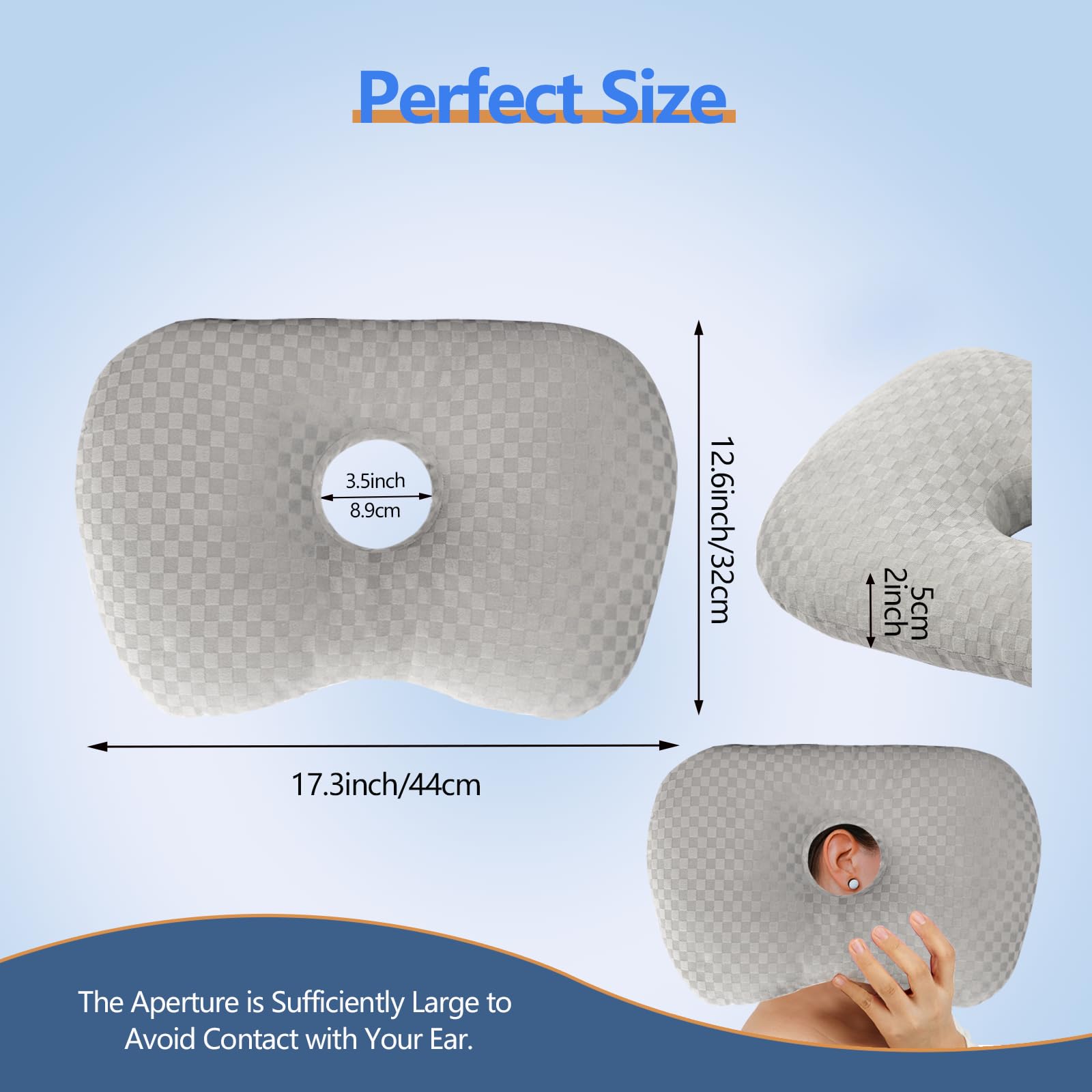 Loft & Aura™ Adjustable Ear Support Pillow