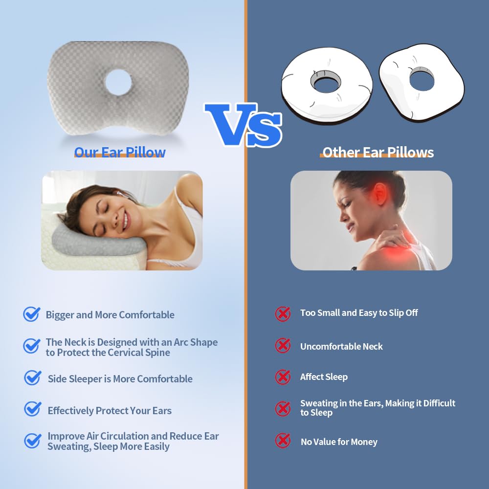 Loft & Aura™ Adjustable Ear Support Pillow