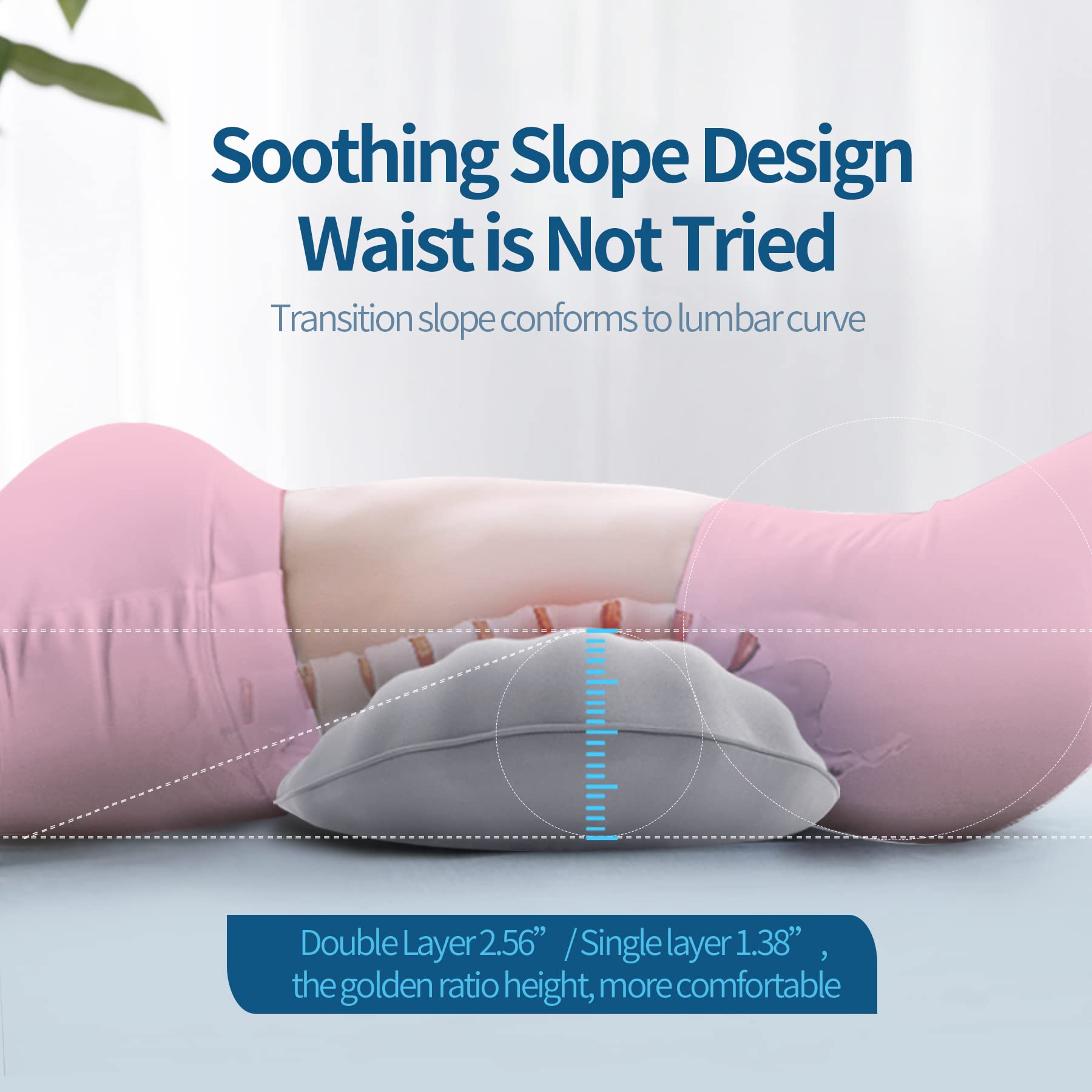Loft & Aura™ High Rebound Memory Foam Lumbar Pillow