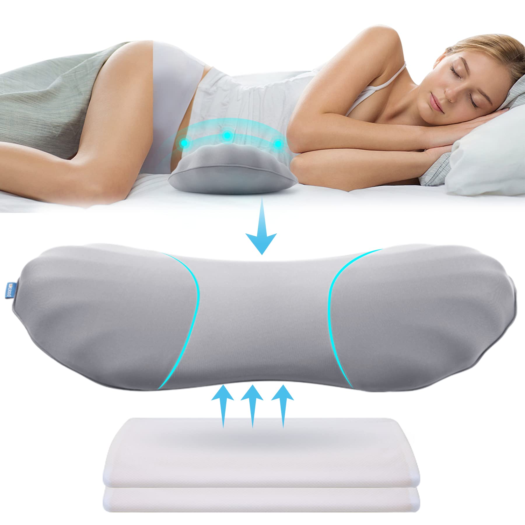 Loft & Aura™ High Rebound Memory Foam Lumbar Pillow