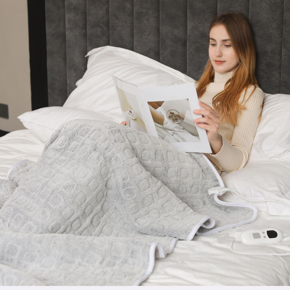 Loft & Aura™ Weighted Heating Blanket for Soothing Comfort