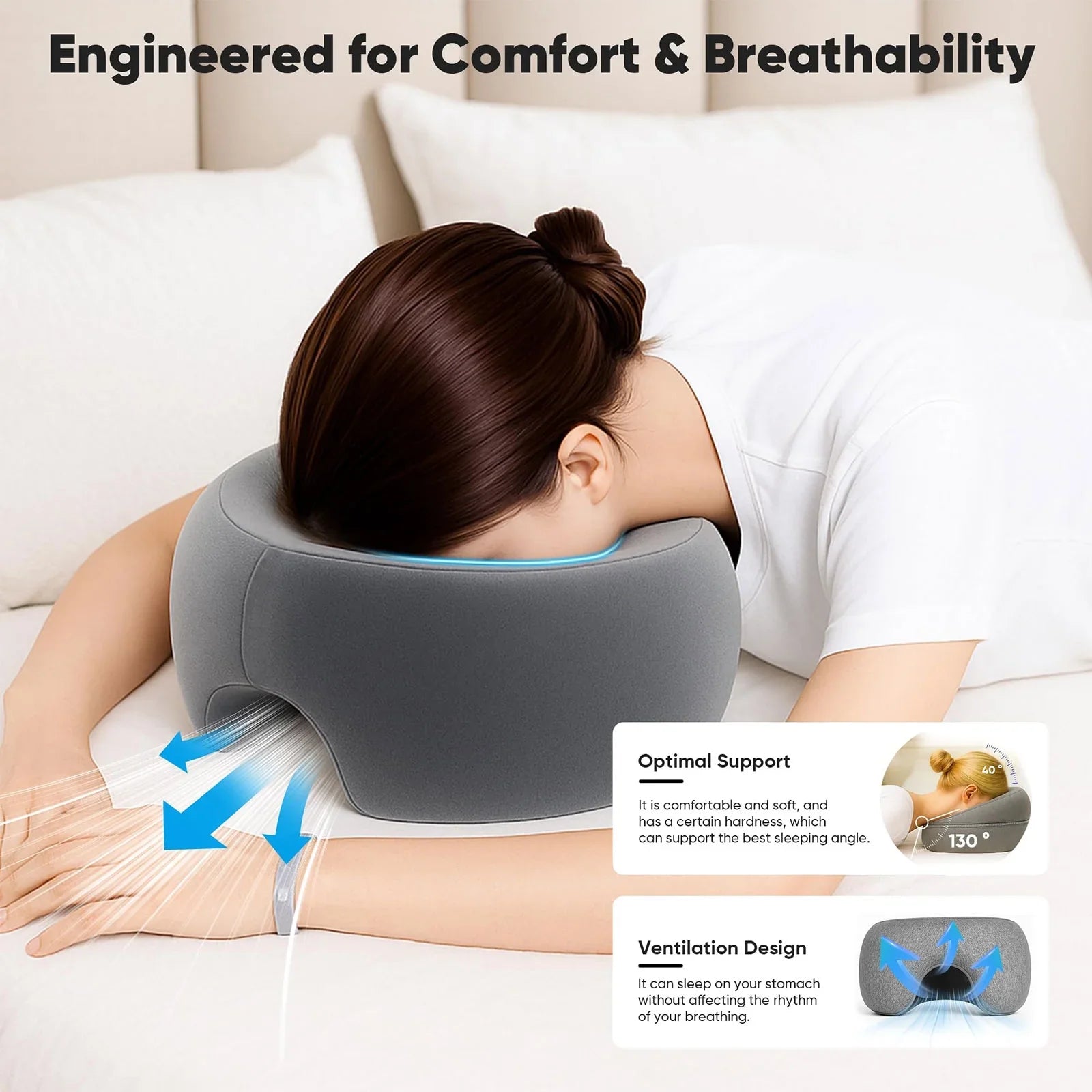 Loft & Aura™ Breathe Easy Face Down Pillow