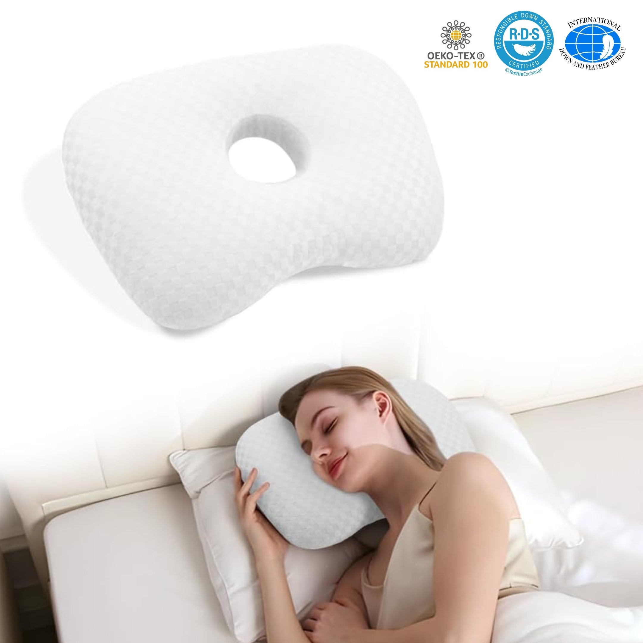 Loft & Aura™ Adjustable Ear Support Pillow