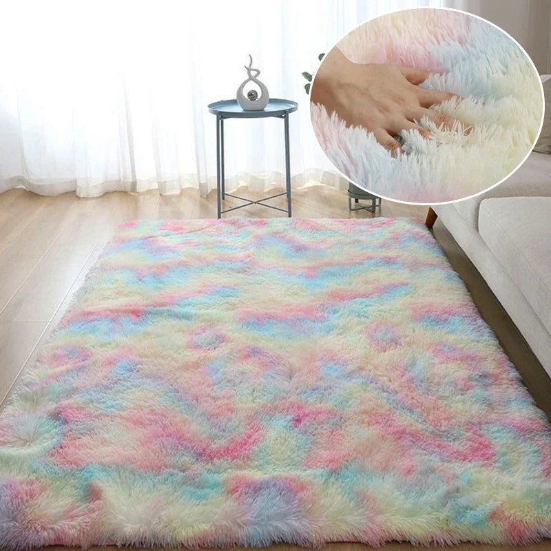 Gray Carpet for Living Room Plush Rug Bed Room Floor Fluffy Mats Anti-slip Home Decor Rugs Soft Velvet Carpets Kids Room Blanket