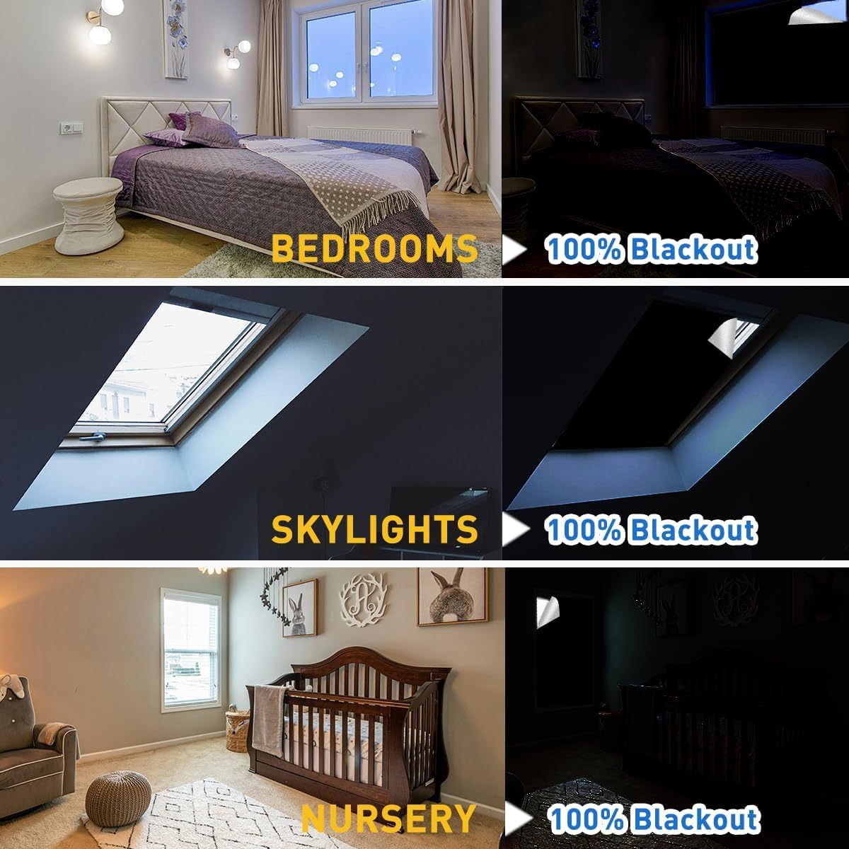 Loft & Aura™ Magnetic Portable Blackout Window Shades