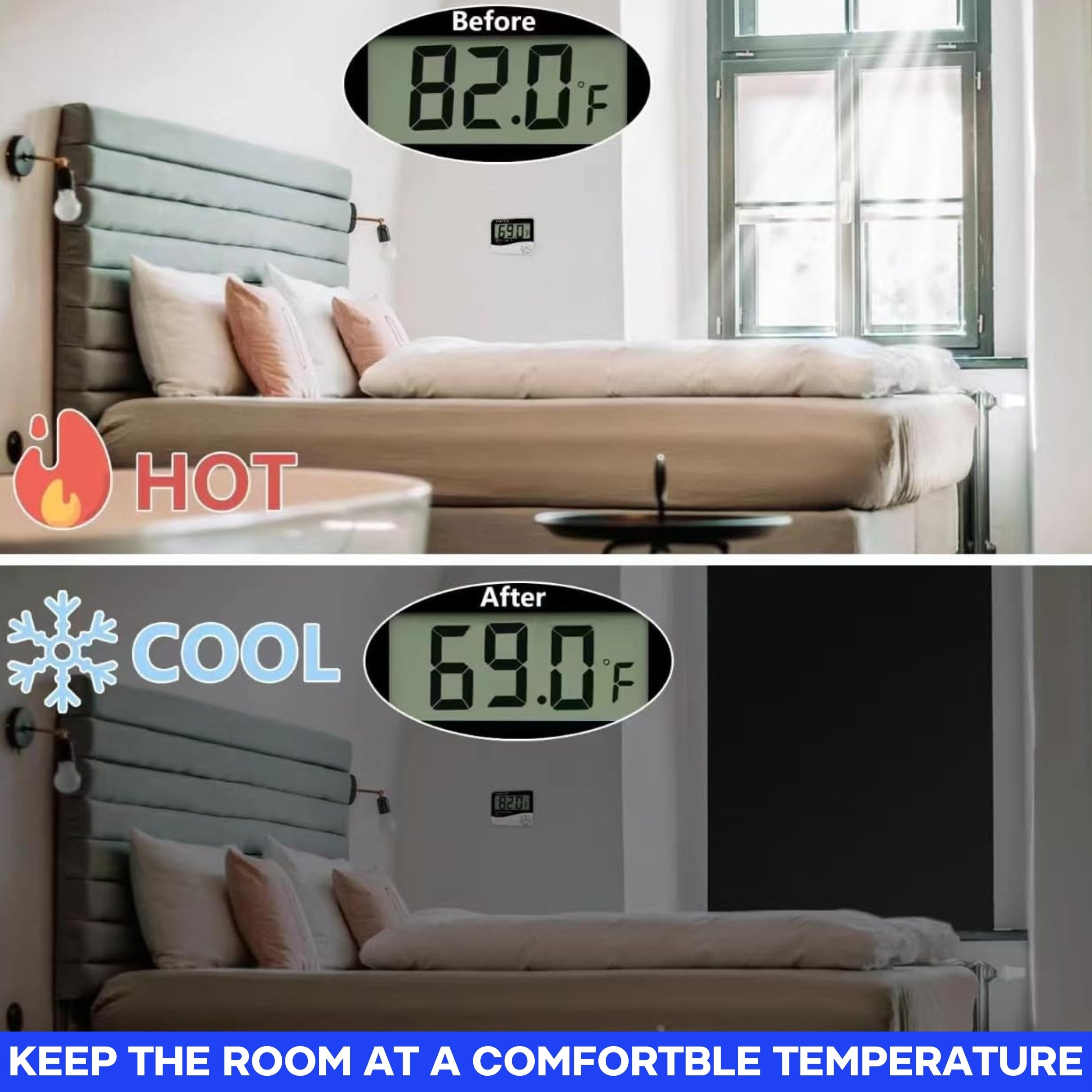 Loft & Aura™ Magnetic Portable Blackout Window Shades