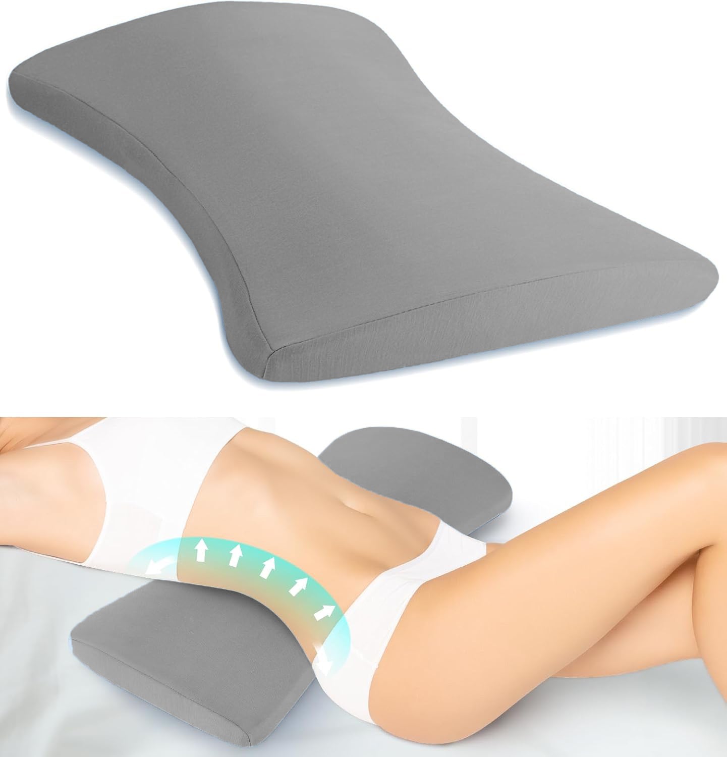 Loft & Aura™ Ergonomic Lumbar Support Pillow