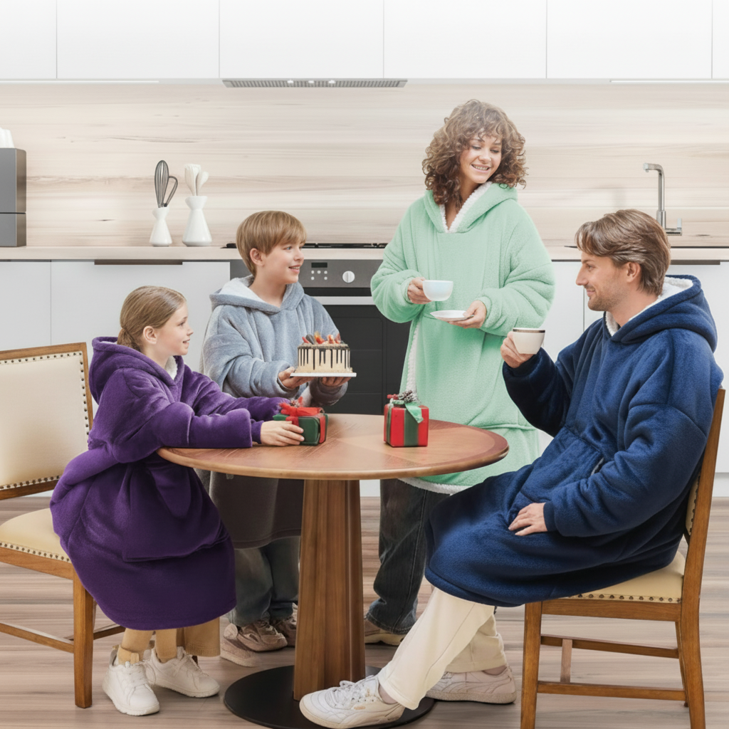 Loft & Aura™ Double Fleece Hooded Pullover Jacket