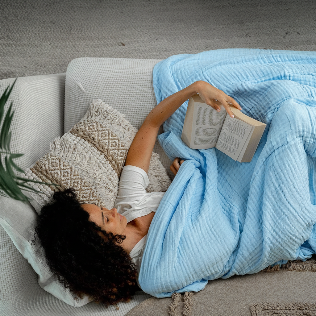 Loft & Aura™ Cotton Muslin Boho Throw Blanket