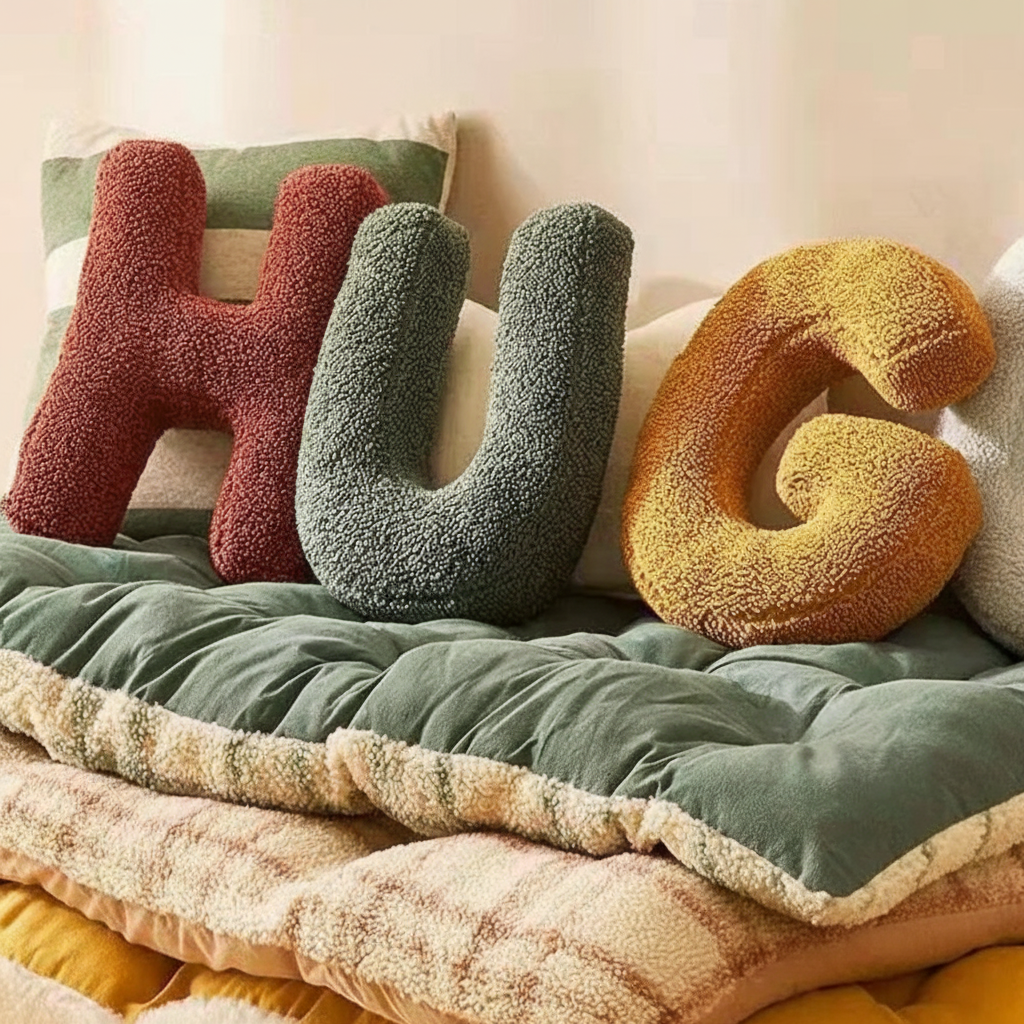 Loft & Aura™ Nordic English Letter Decorative Cushion