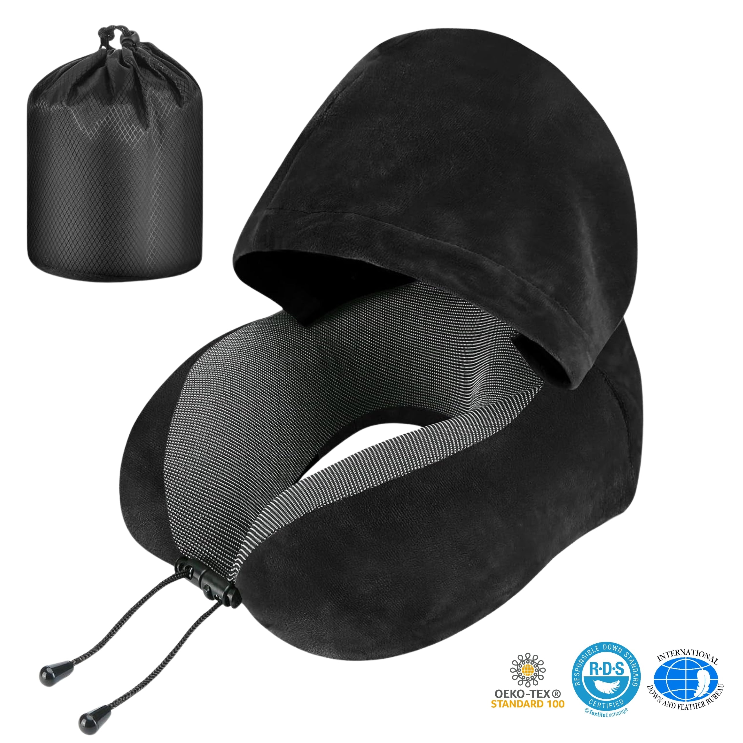 Loft & Aura™ Hooded U-Shaped Travel Pillow