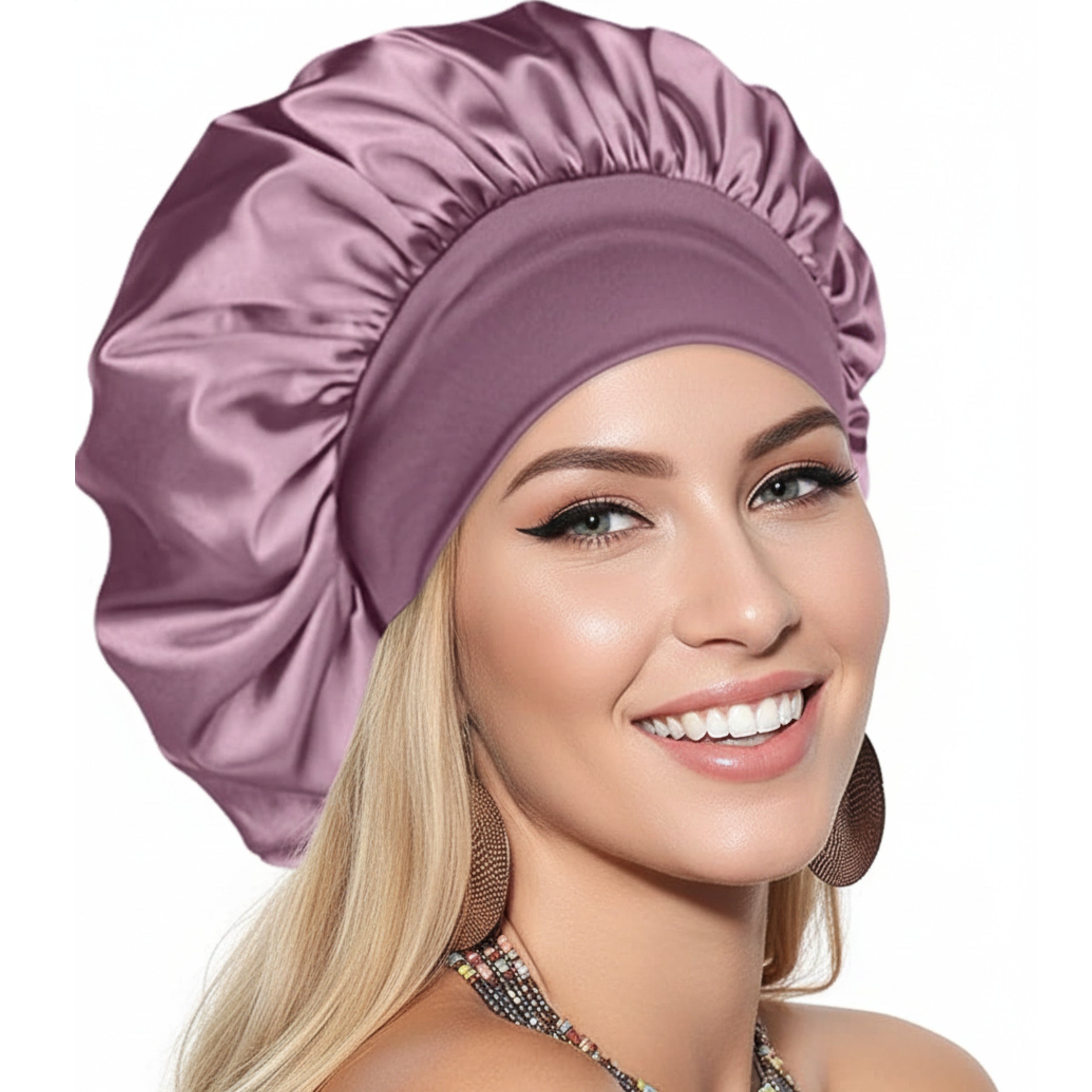 Loft & Aura™ Satin Wide-Brim Shower Cap
