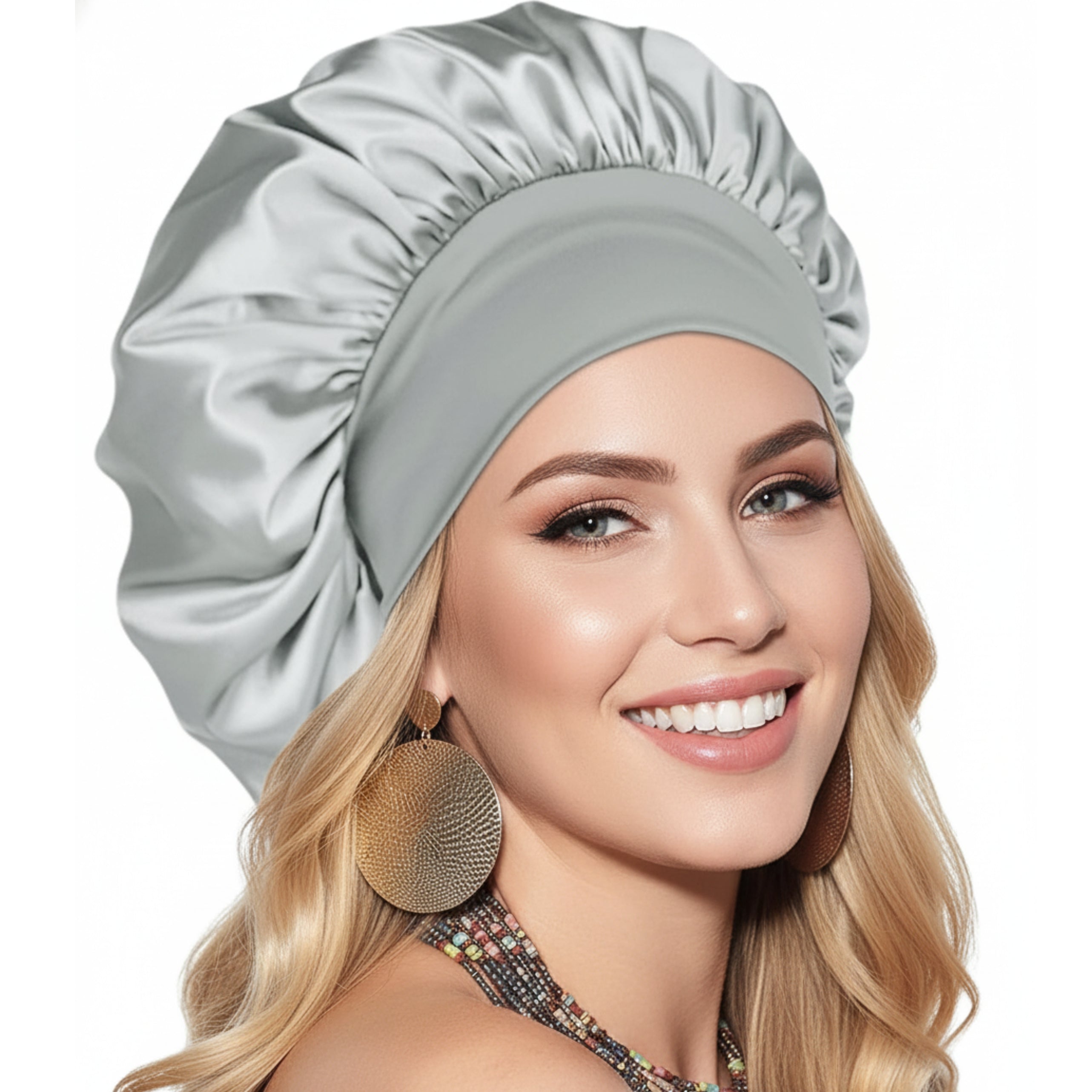 Loft & Aura™ Satin Wide-Brim Shower Cap