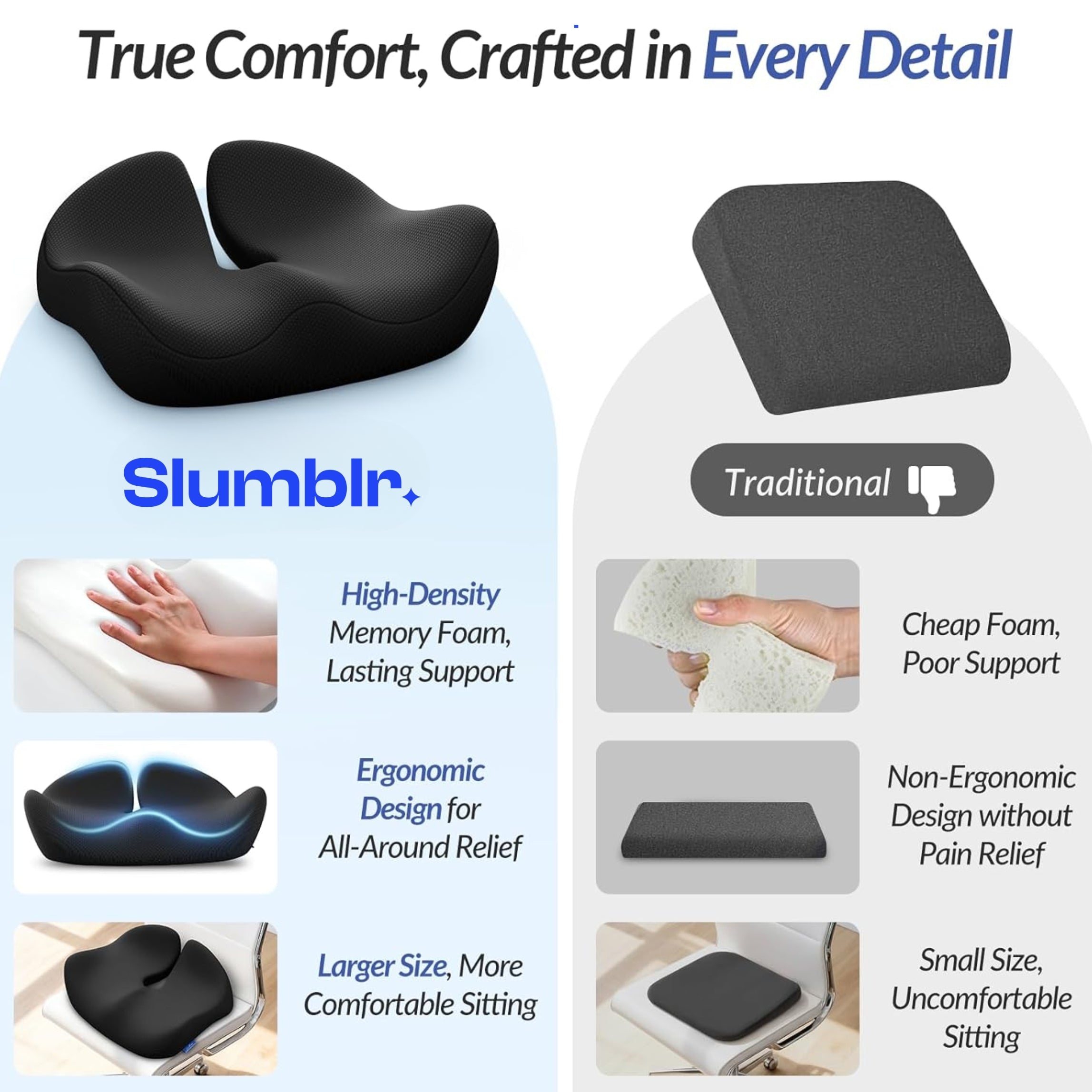 Loft & Aura™ U-Shaped Memory Foam Travel Cushion