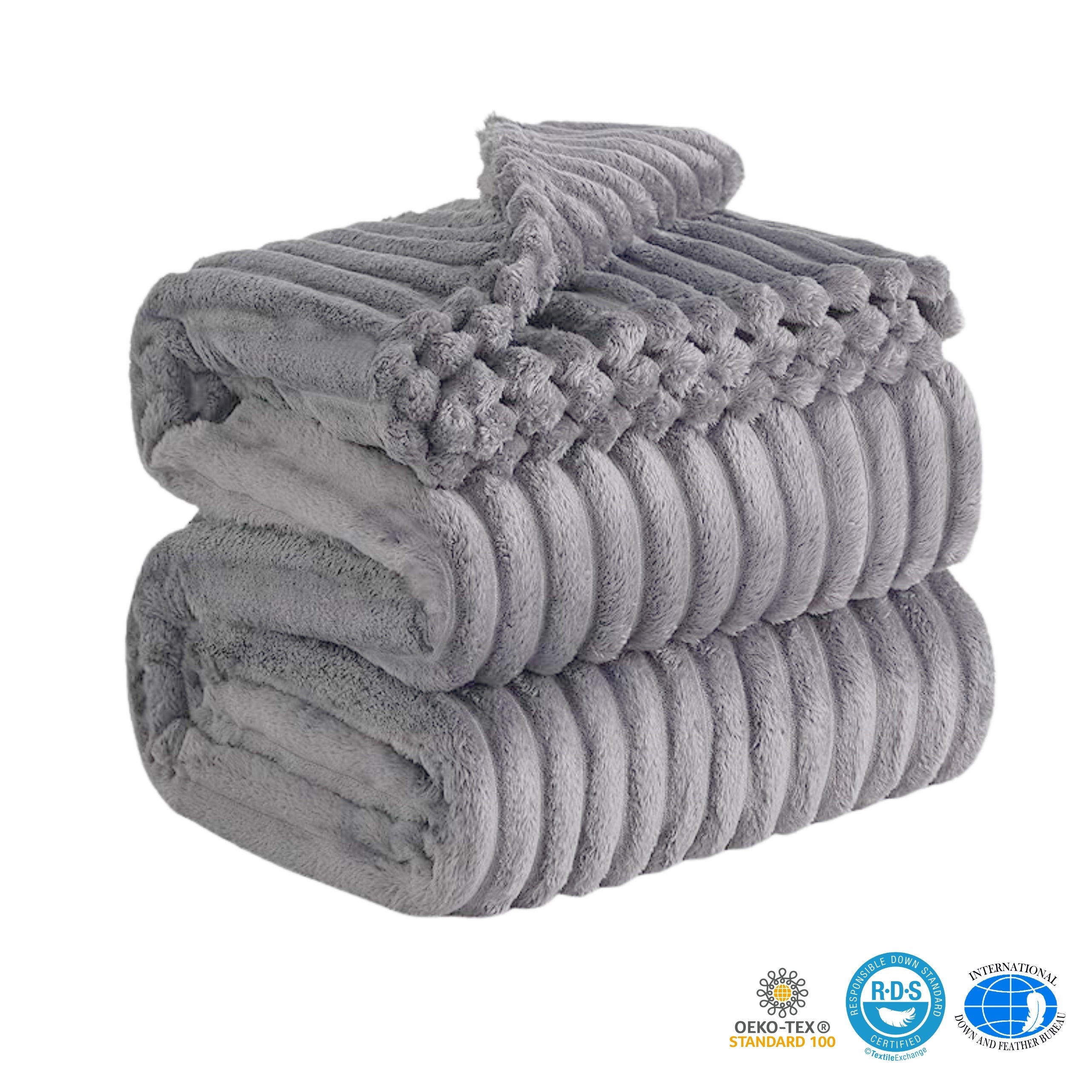 Loft & Aura™ Faux Rabbit Fur Throw Blanket