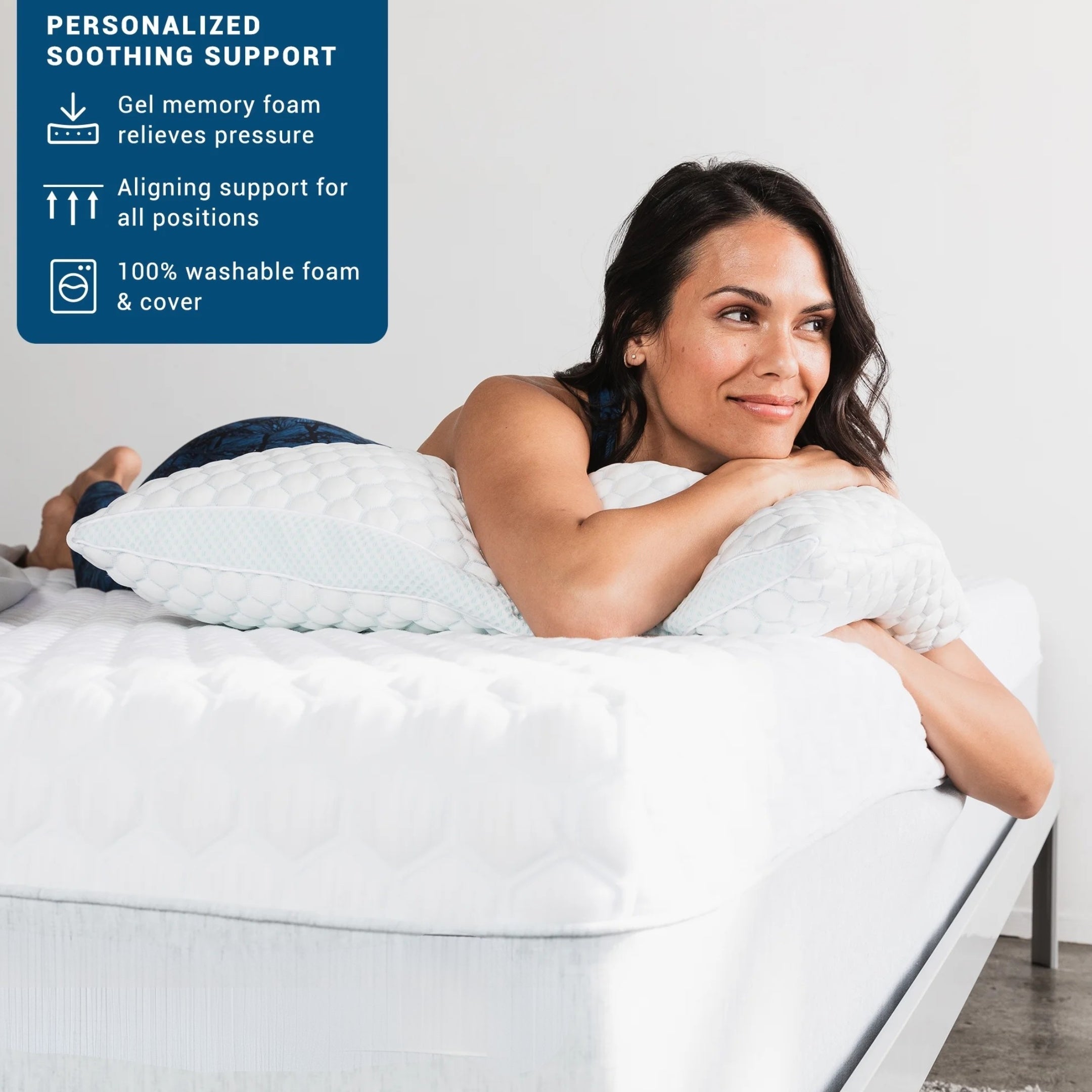 Loft & Aura™ Cooling Shredded Memory Foam Pillow for Adjustable Comfort