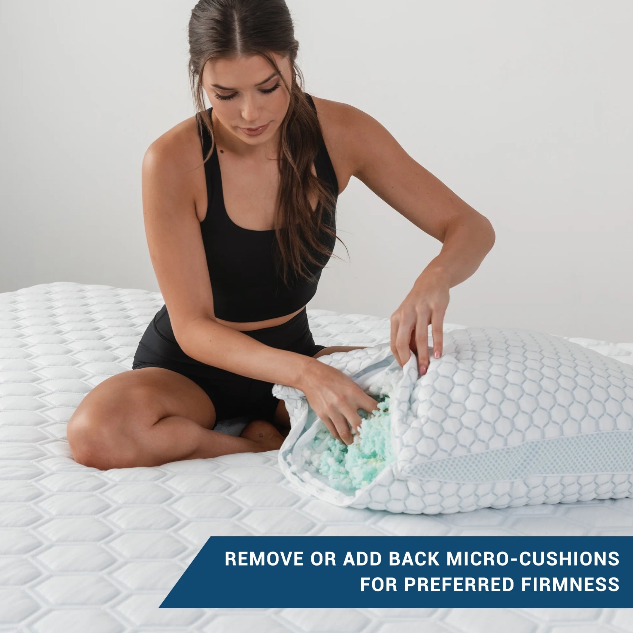 Loft & Aura™ Cooling Shredded Memory Foam Pillow for Adjustable Comfort