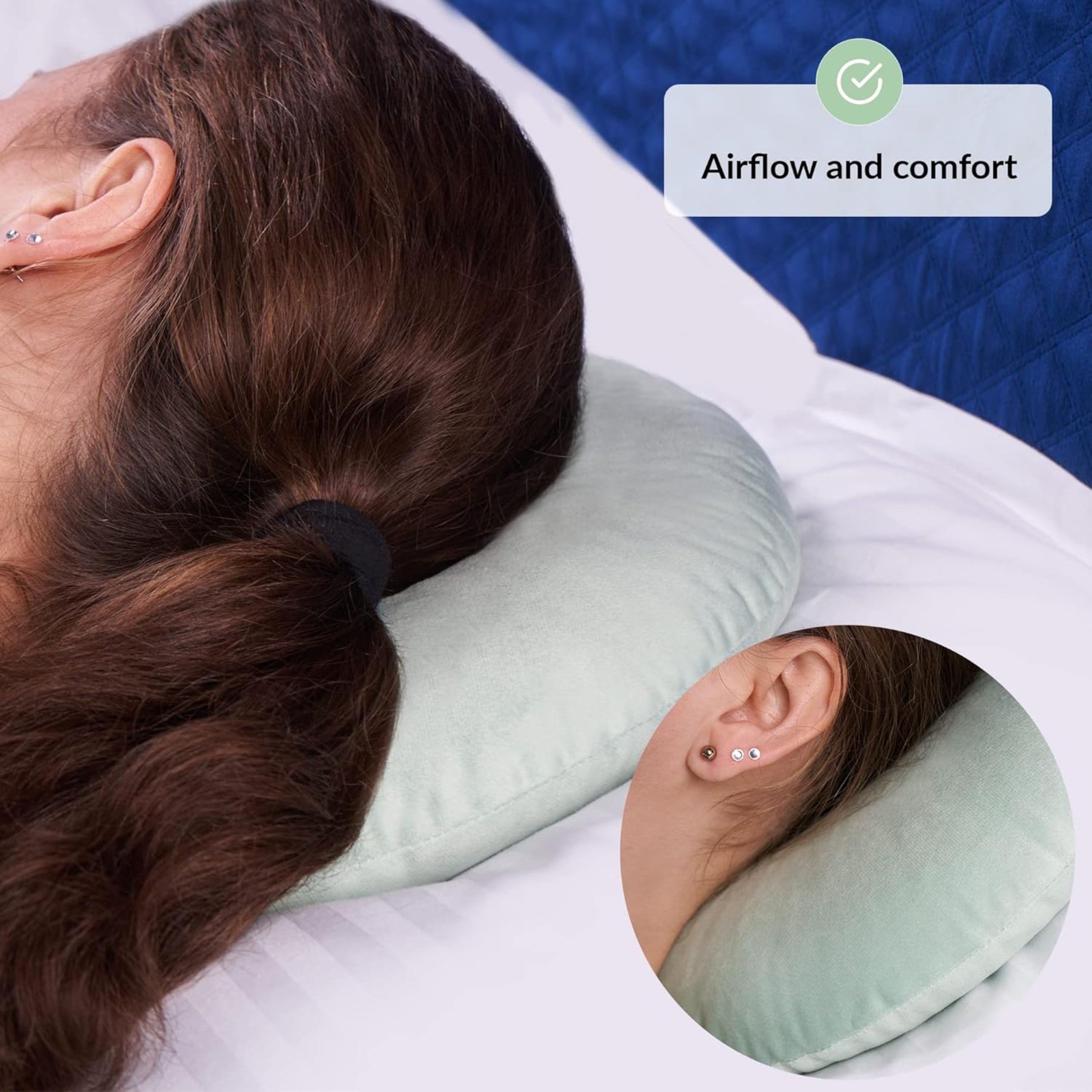 Loft & Aura™ Cotton Adjustable Ear Pillow - Square Shape