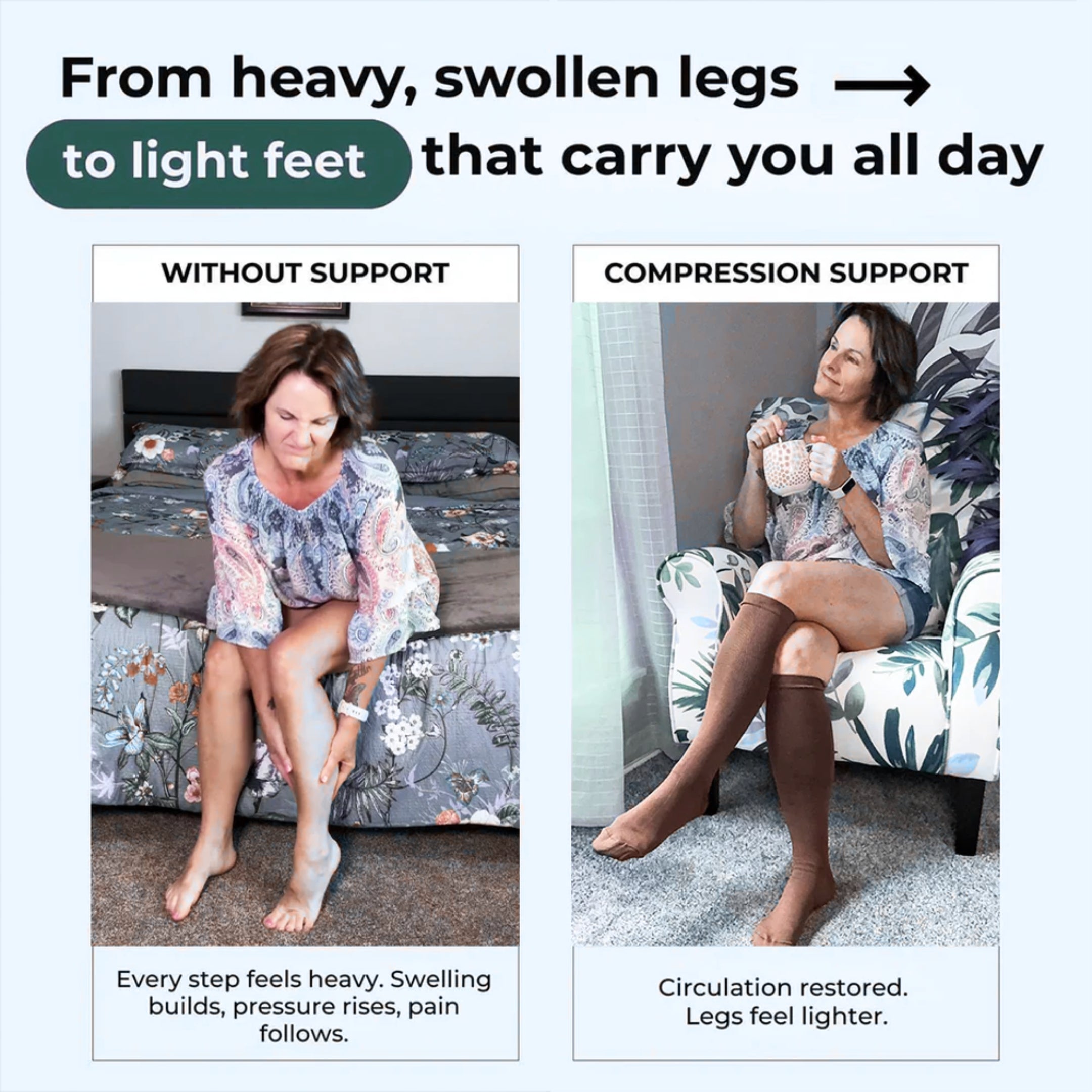 Loft & Aura™ Compression Socks for Swelling & Support