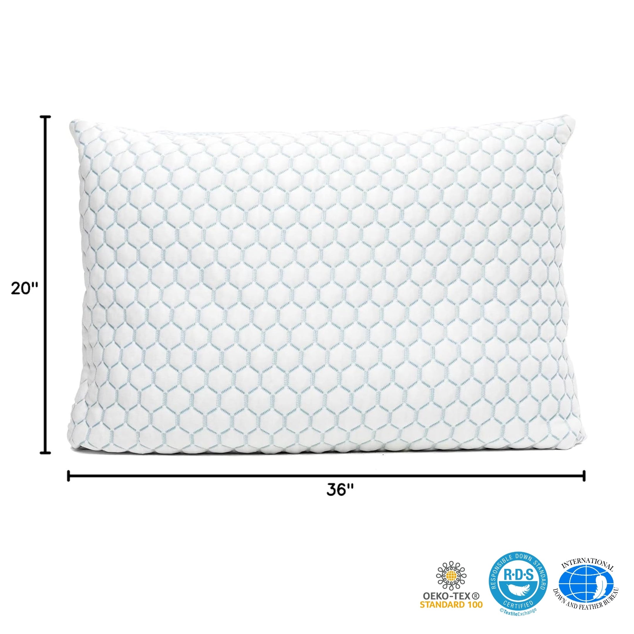 Loft & Aura™ Cooling Shredded Memory Foam Pillow for Adjustable Comfort
