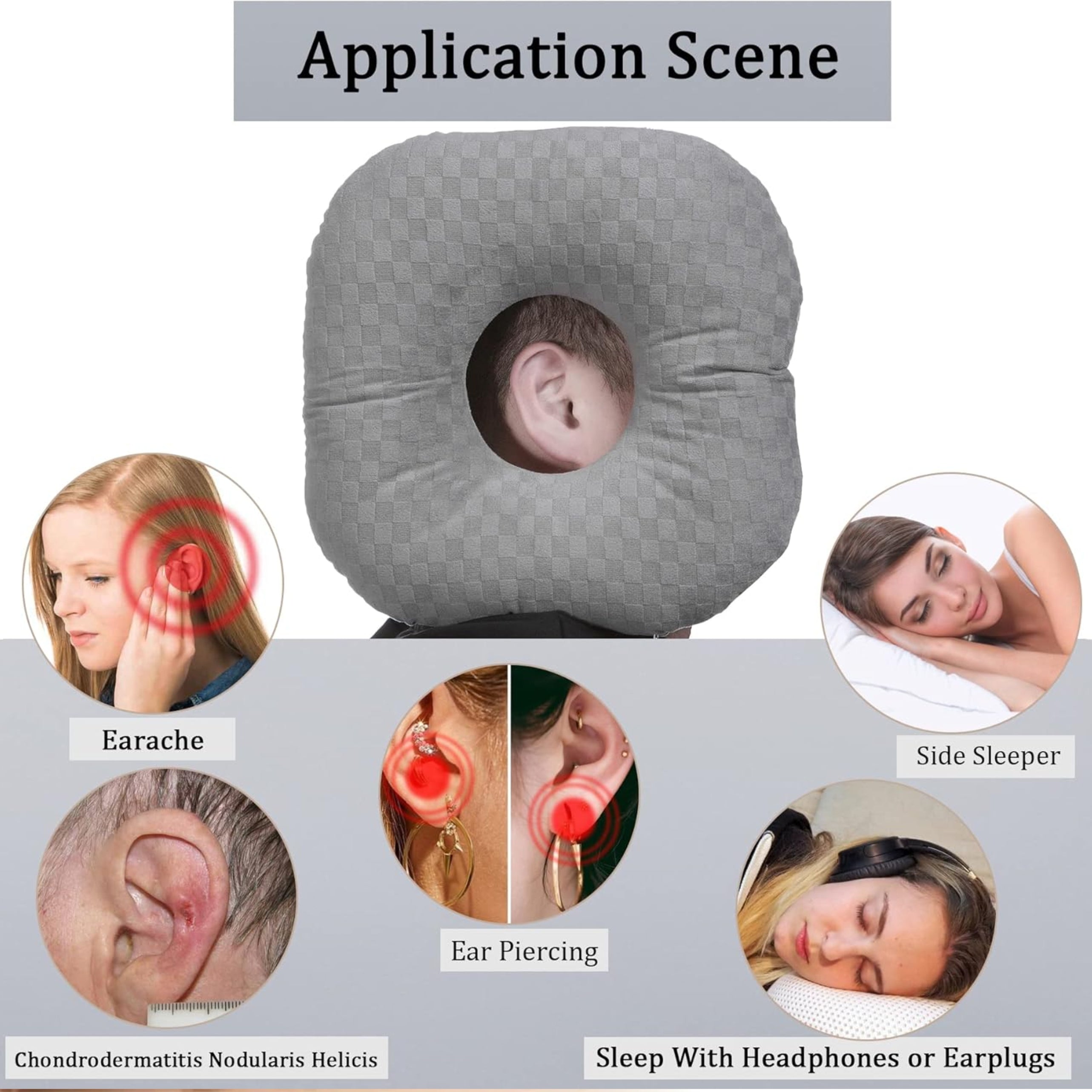 Loft & Aura™ Cotton Adjustable Ear Pillow - Square Shape