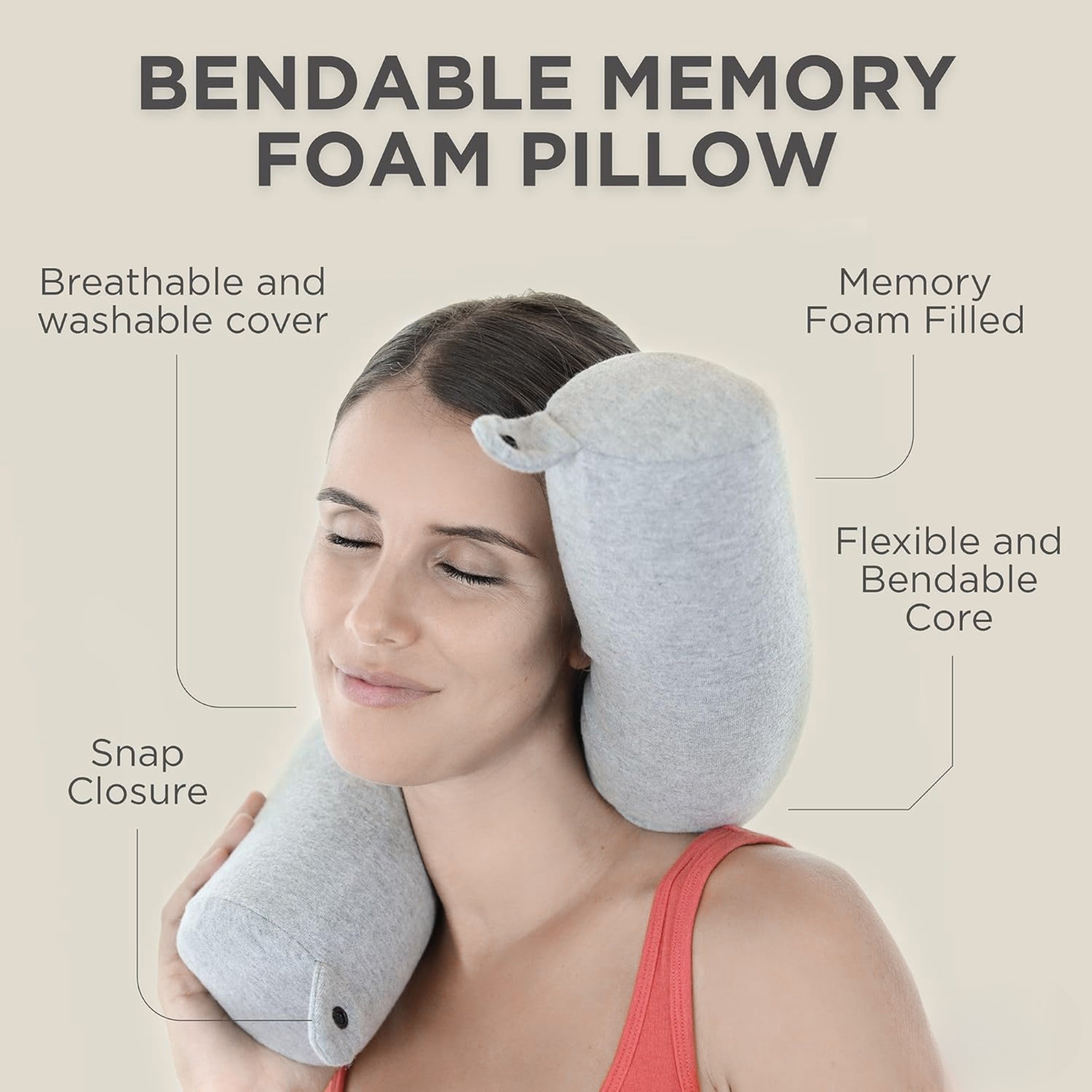 Loft & Aura™ Bendable U-Shaped Travel Pillow
