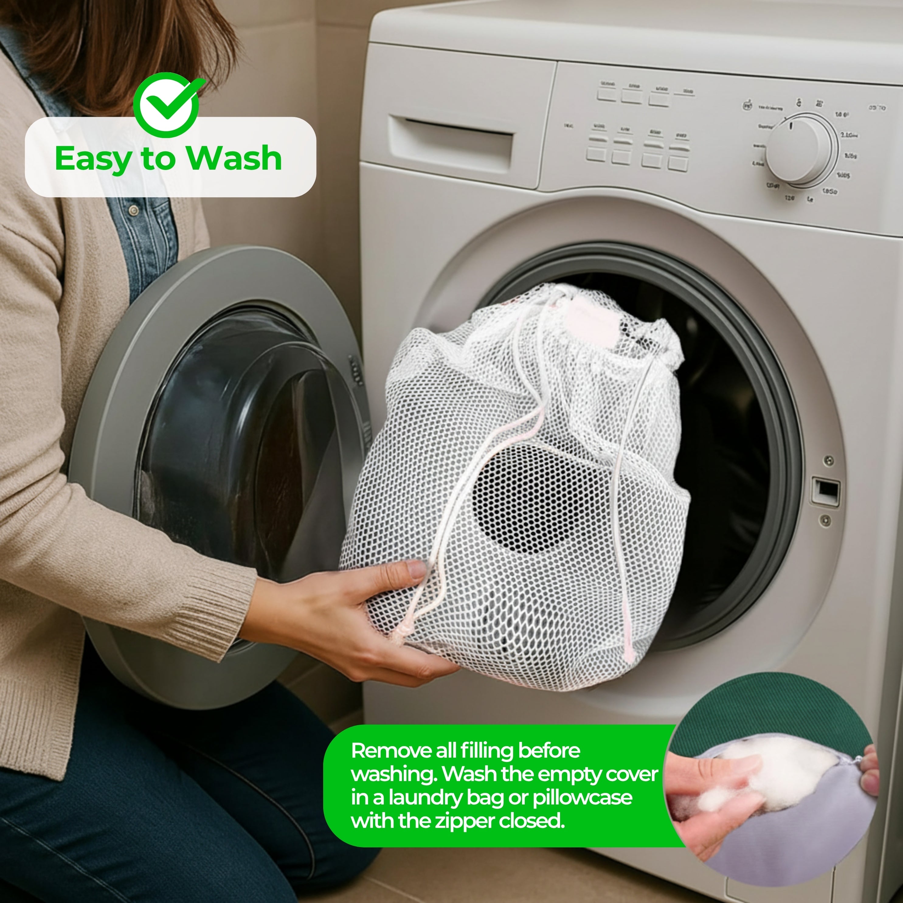 Loft & Aura™ Cotton Adjustable Ear Pillow - Square Shape