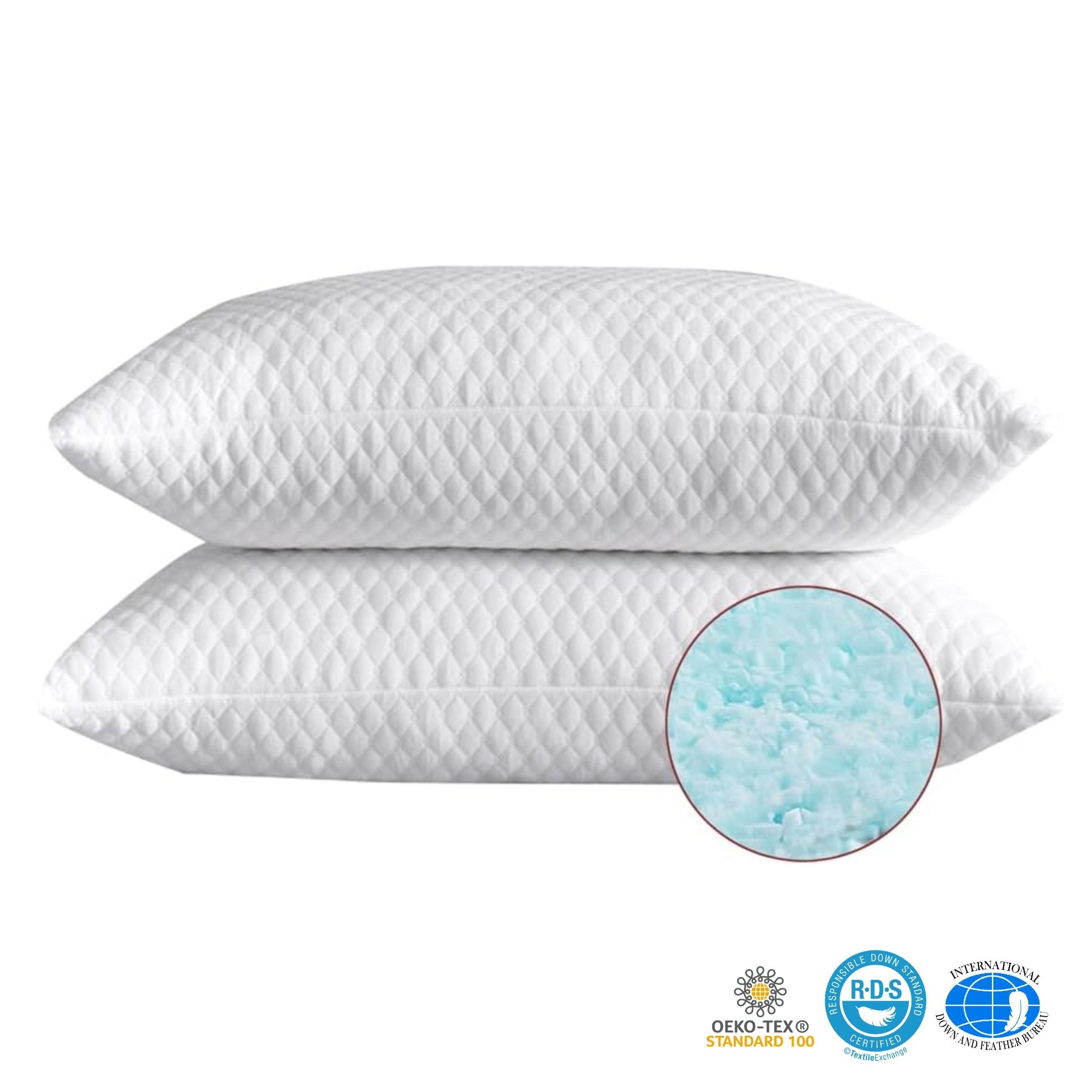 Loft & Aura™ Memory Foam Zero-Pressure Side Sleep Pillow