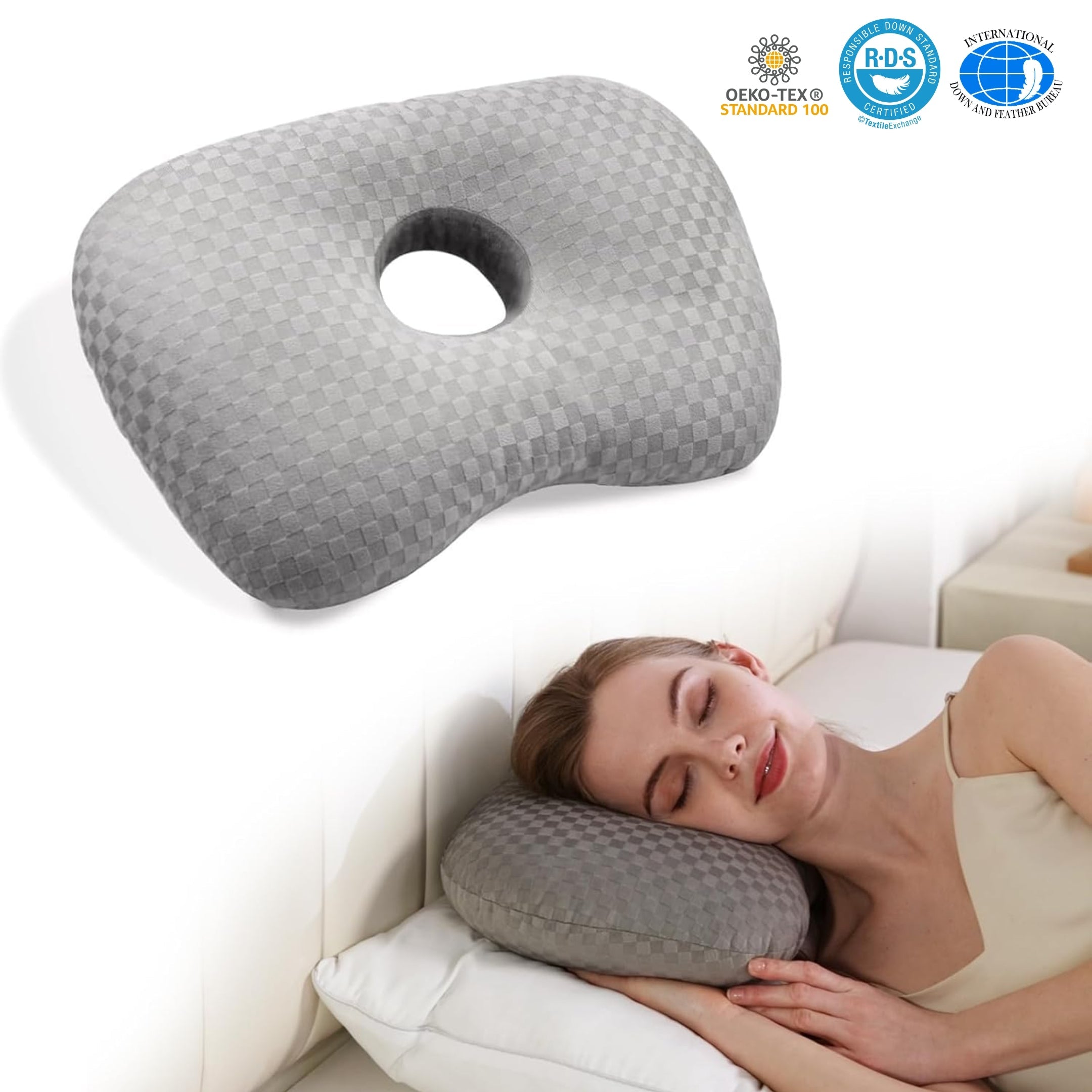 Loft & Aura™ Adjustable Ear Support Pillow