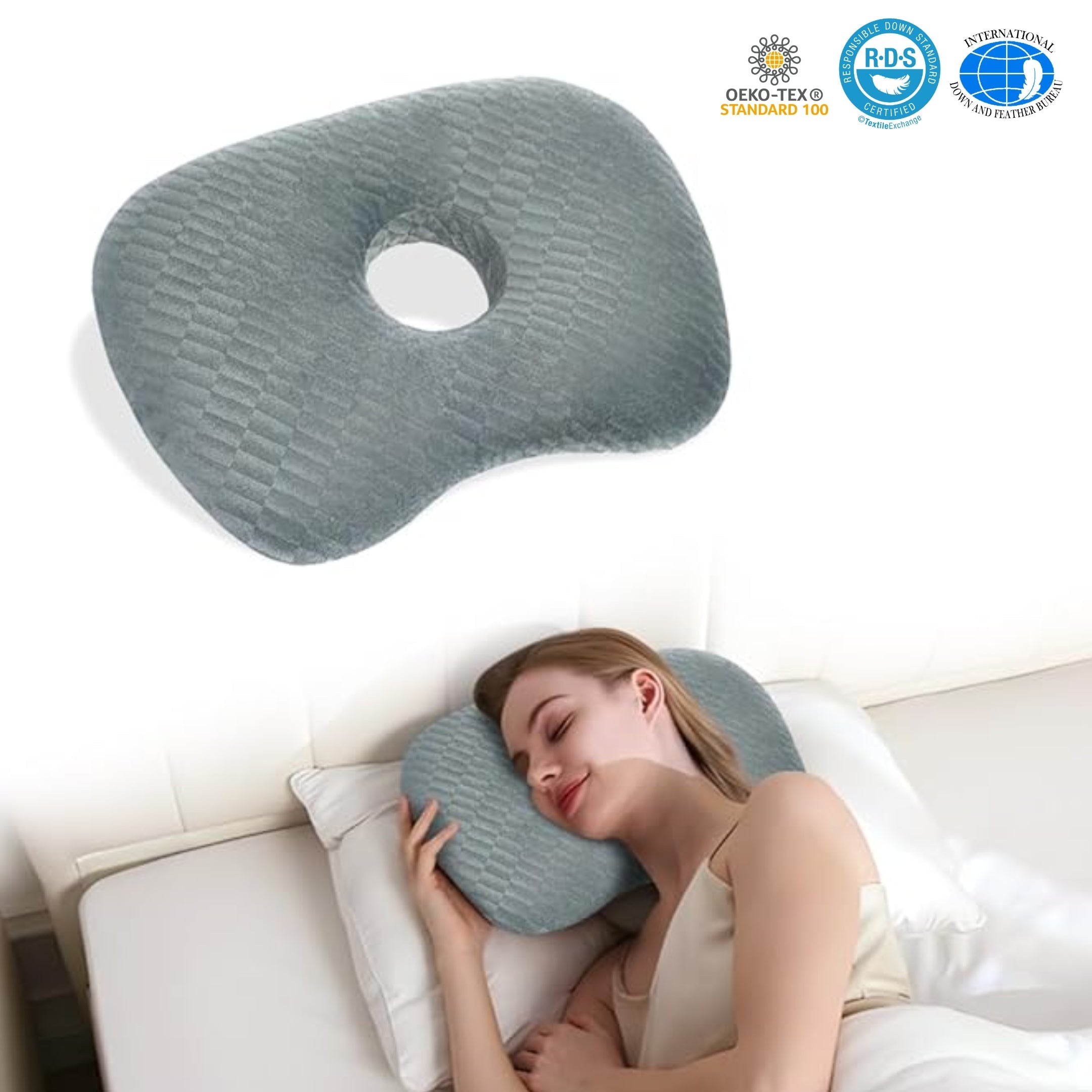 Loft & Aura™ Adjustable Ear Support Pillow